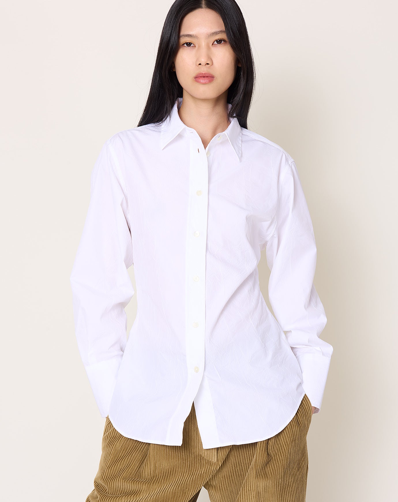 Róhe Shaped Shirt in Optic White