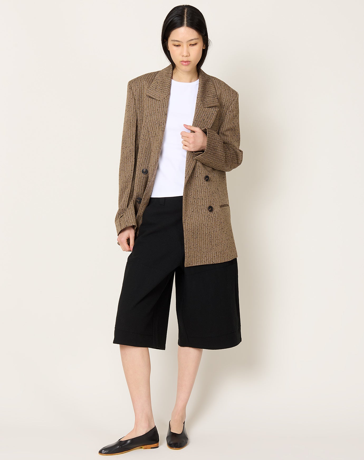 Róhe Slub Herringbone Double Breasted Blazer