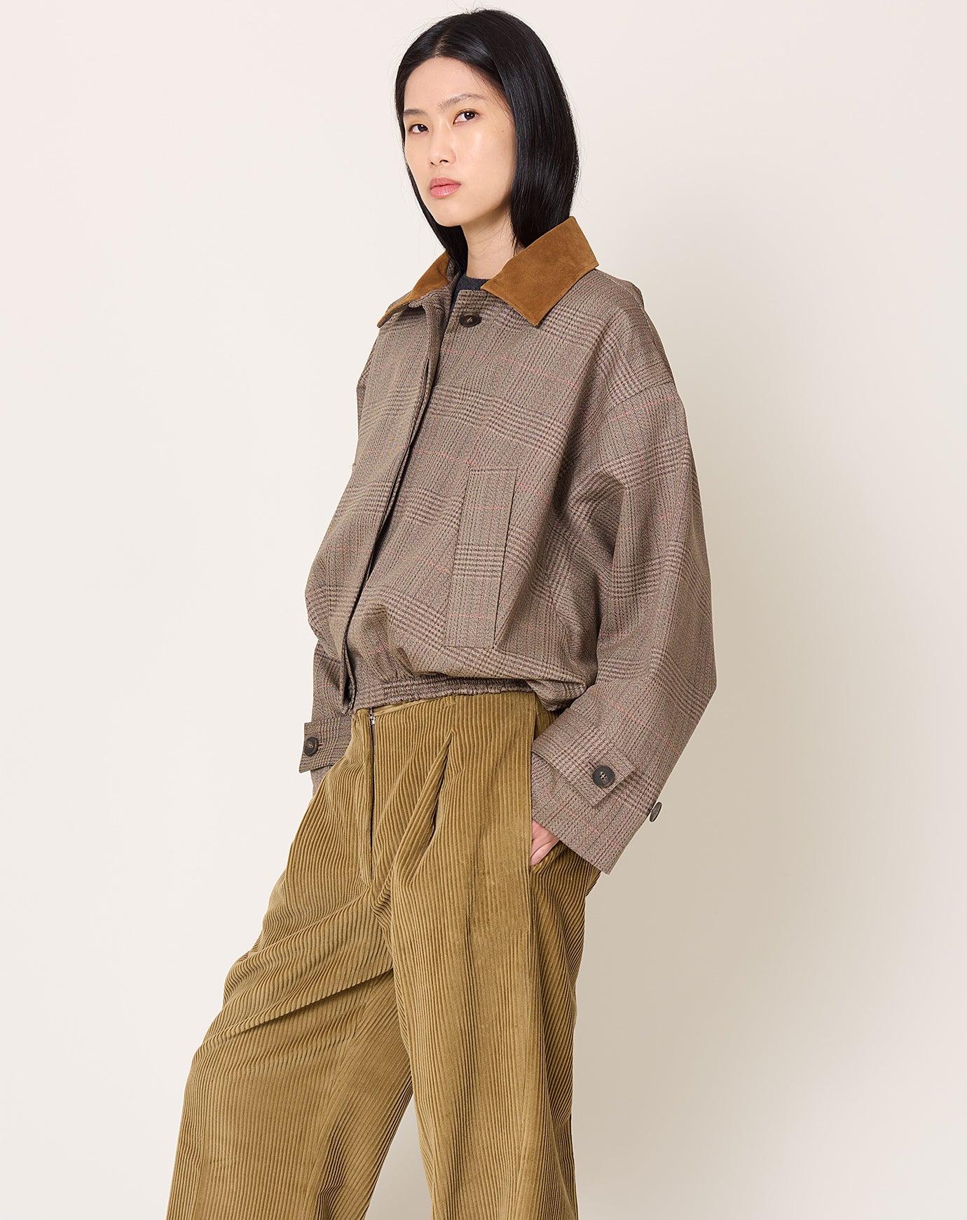Róhe Suede Collar Blouson Jacket