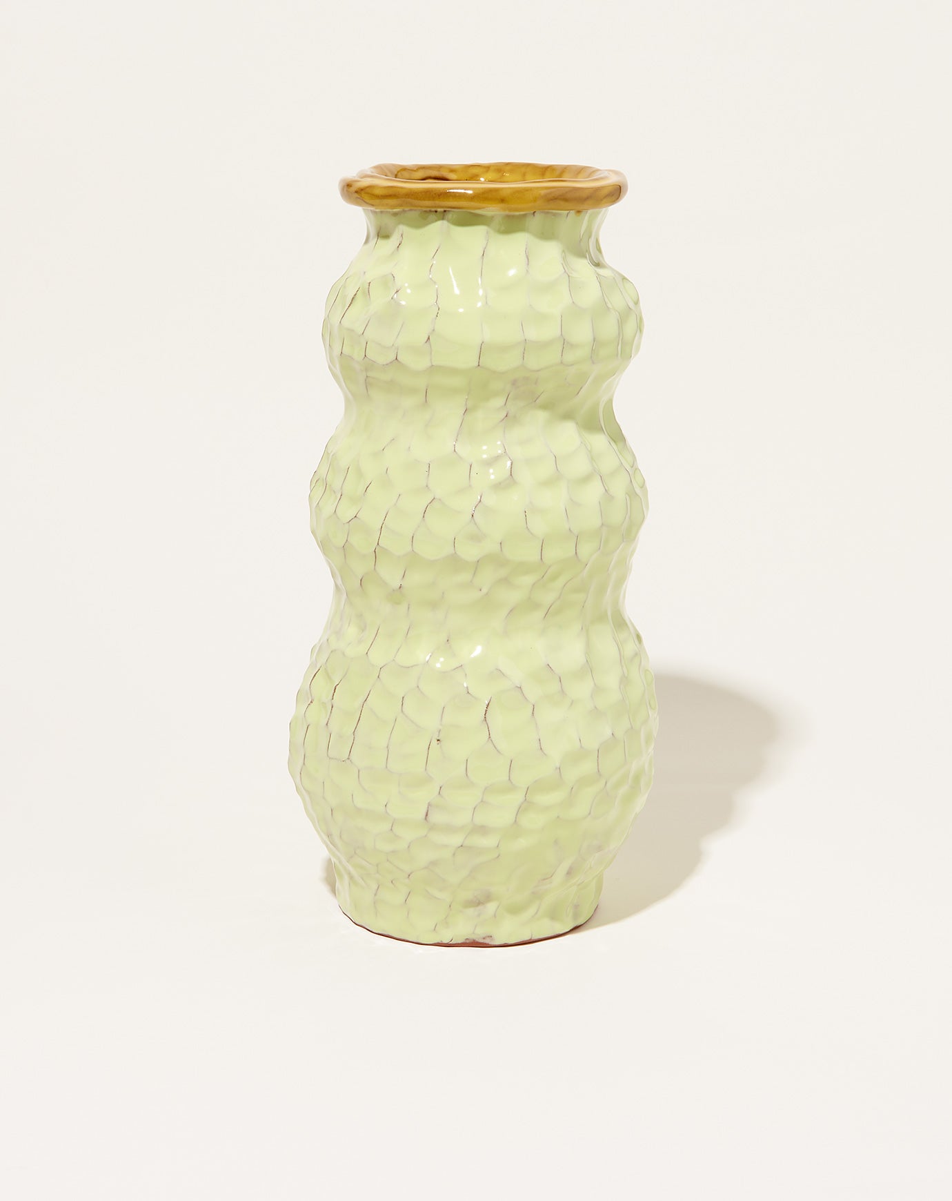 Sean Gerstley Snowman Vase in Honeydew and Dandelion