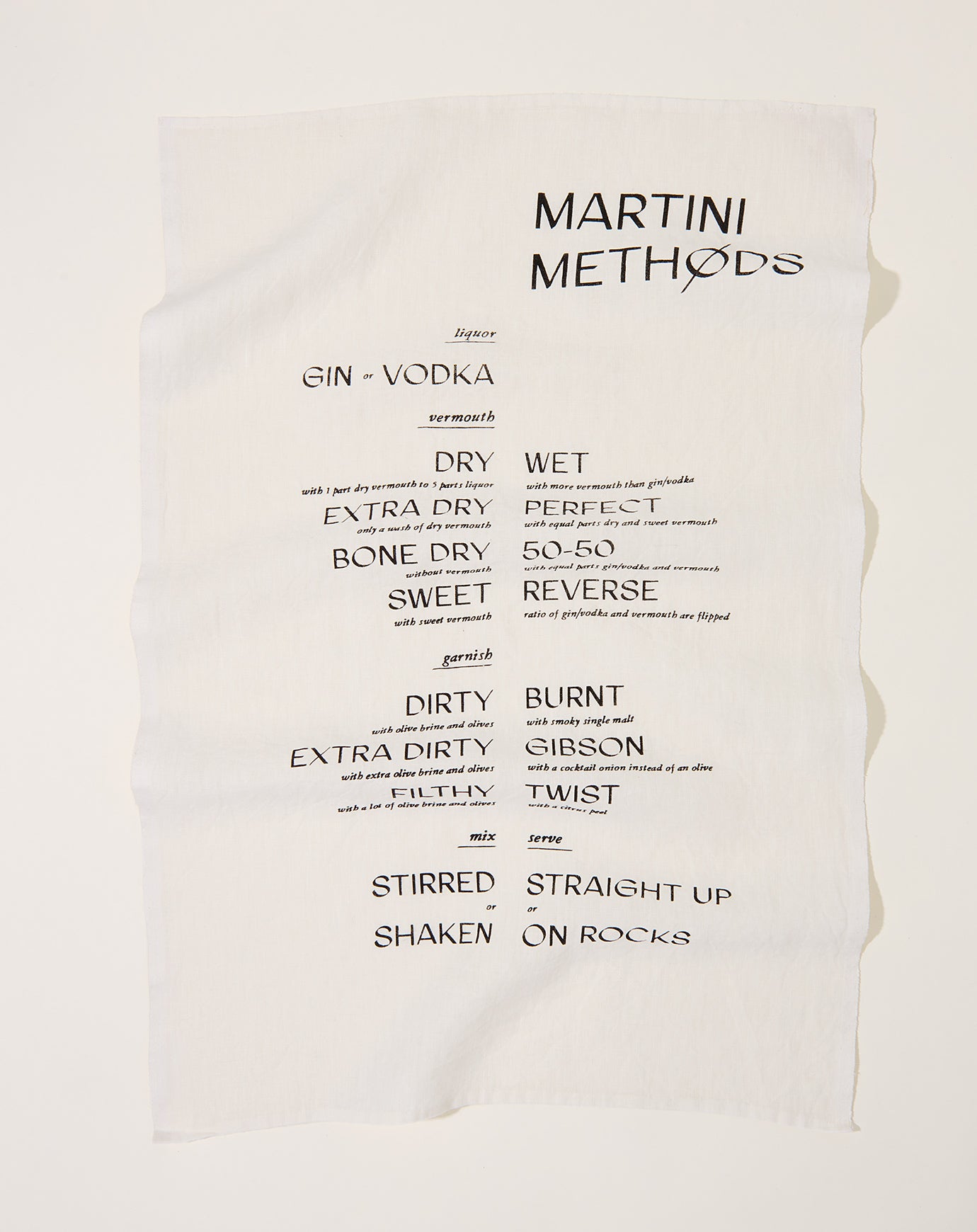 Sir Madam Martini Method Tea Towel