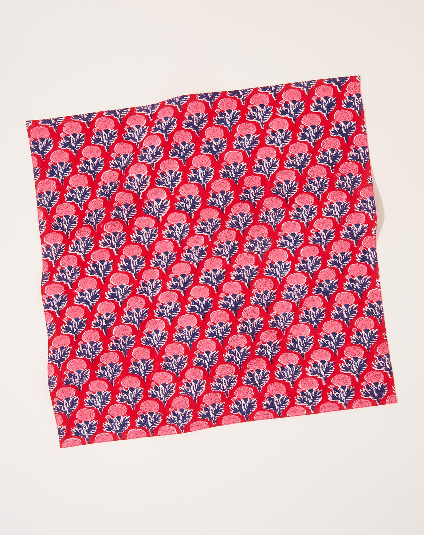 Soil to Studio Sonya Block Printed Table Napkins in Red