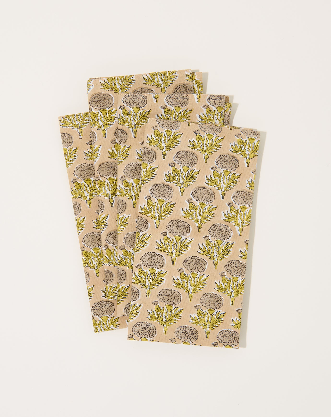 Soil to Studio Sonya Block Printed Table Napkins in Rosewater