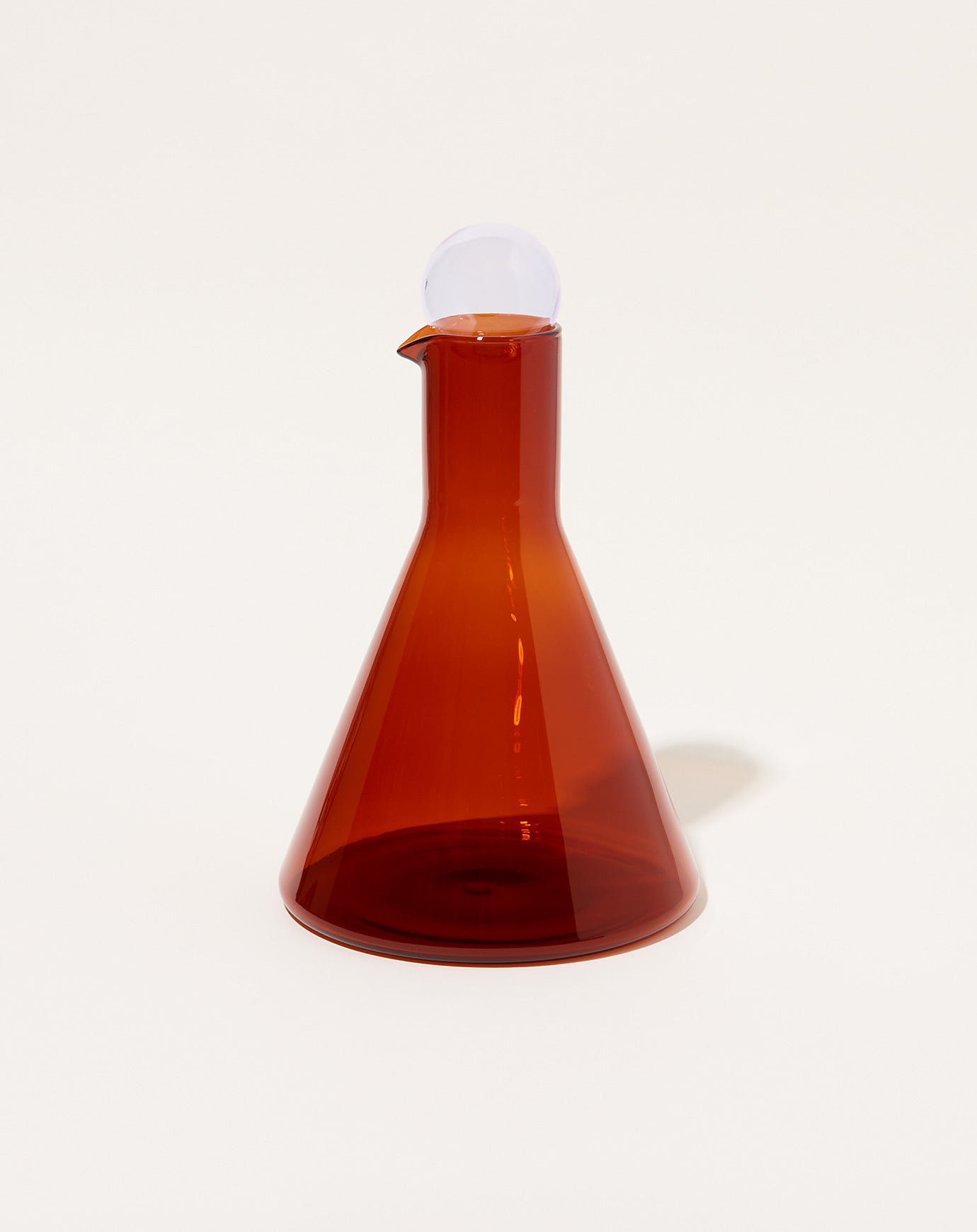 Sophie Lou Jacobsen Bilboquet Carafe in Amber with Lilac