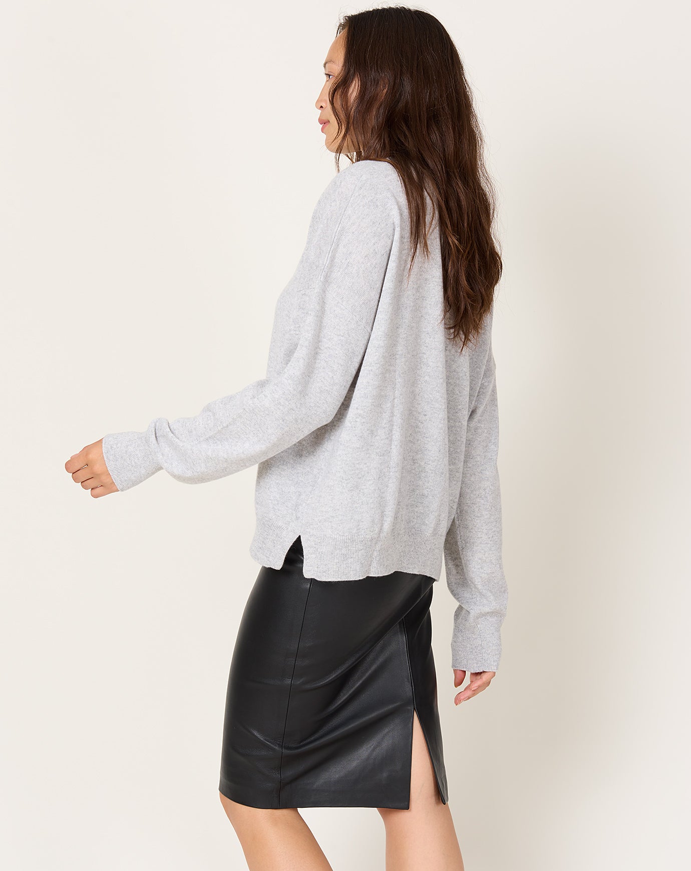 St. Agni Cashmere Sweater in Grey Marle