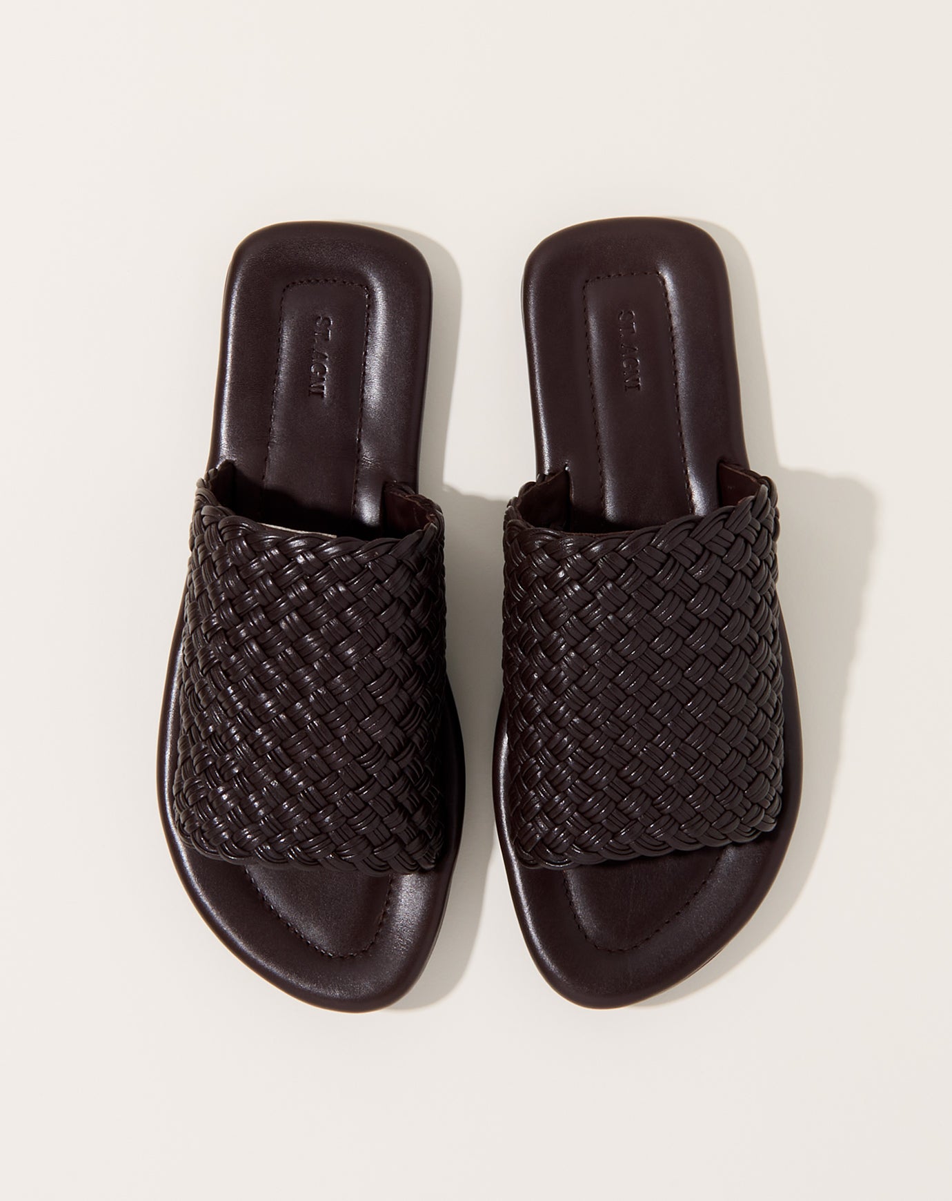 St. Agni Woven Minimal Slide in Chocolate