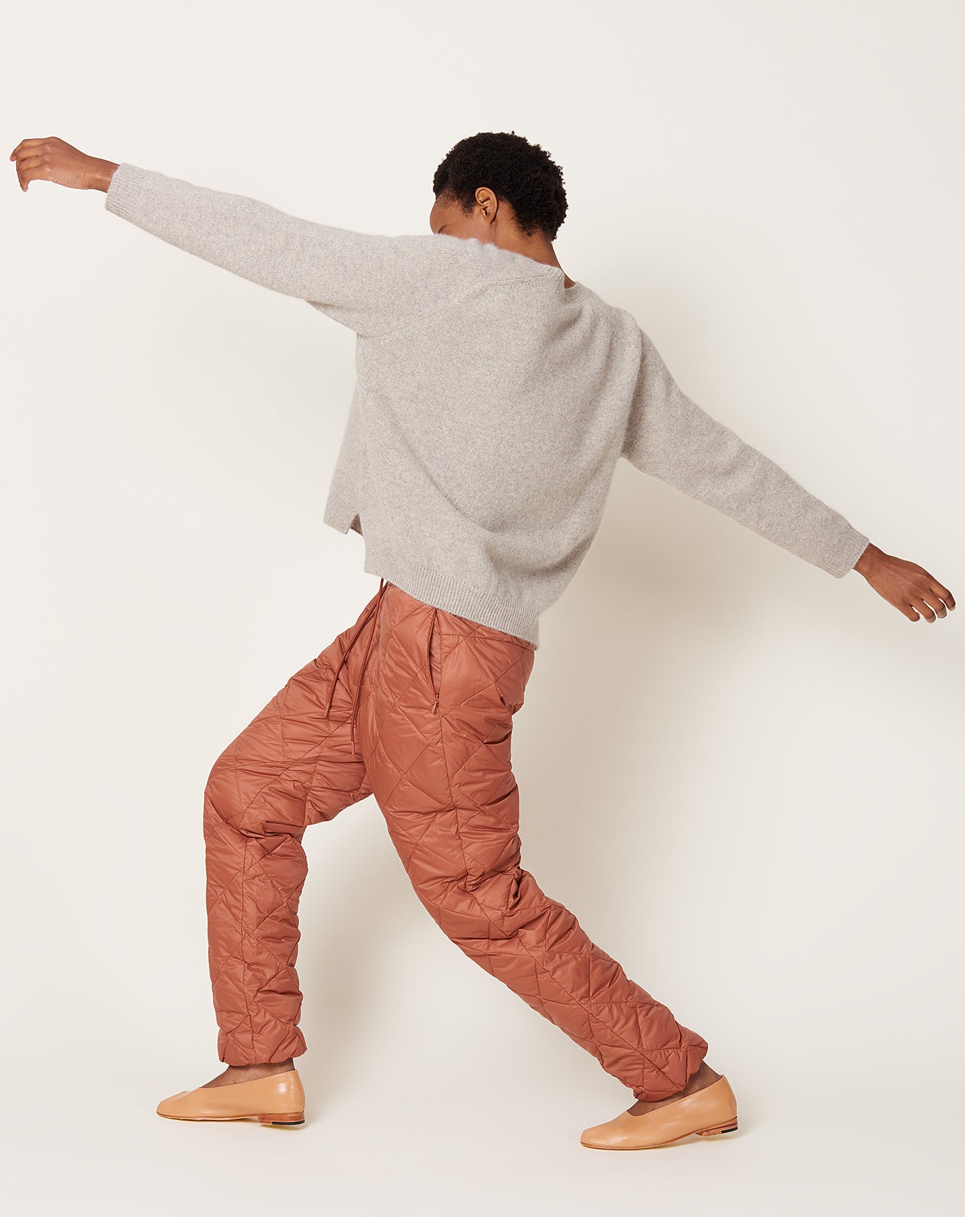 Taion Down Pants in Brick Brown