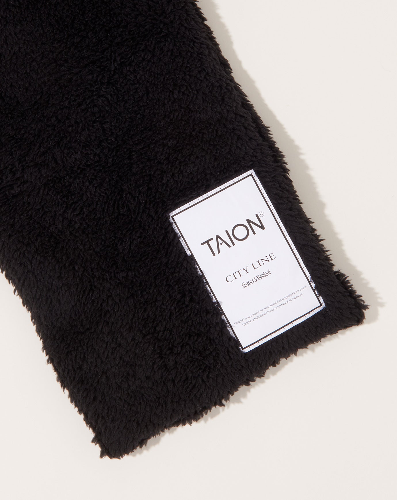 Taion City Down Scarf in Dark Charcoal & Black