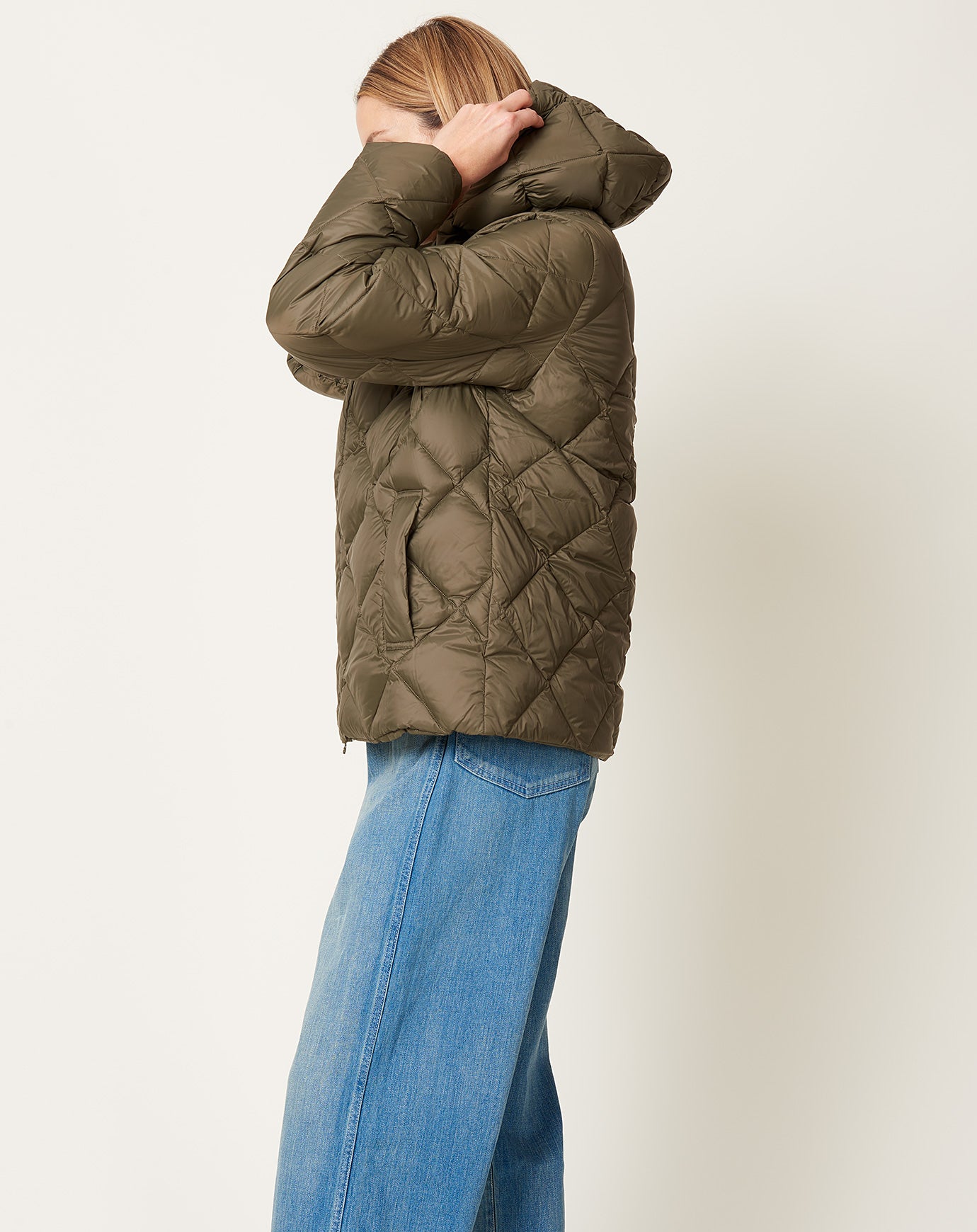 Hood Down Jacket in Olive | Taion | Covet + Lou | Covet + Lou