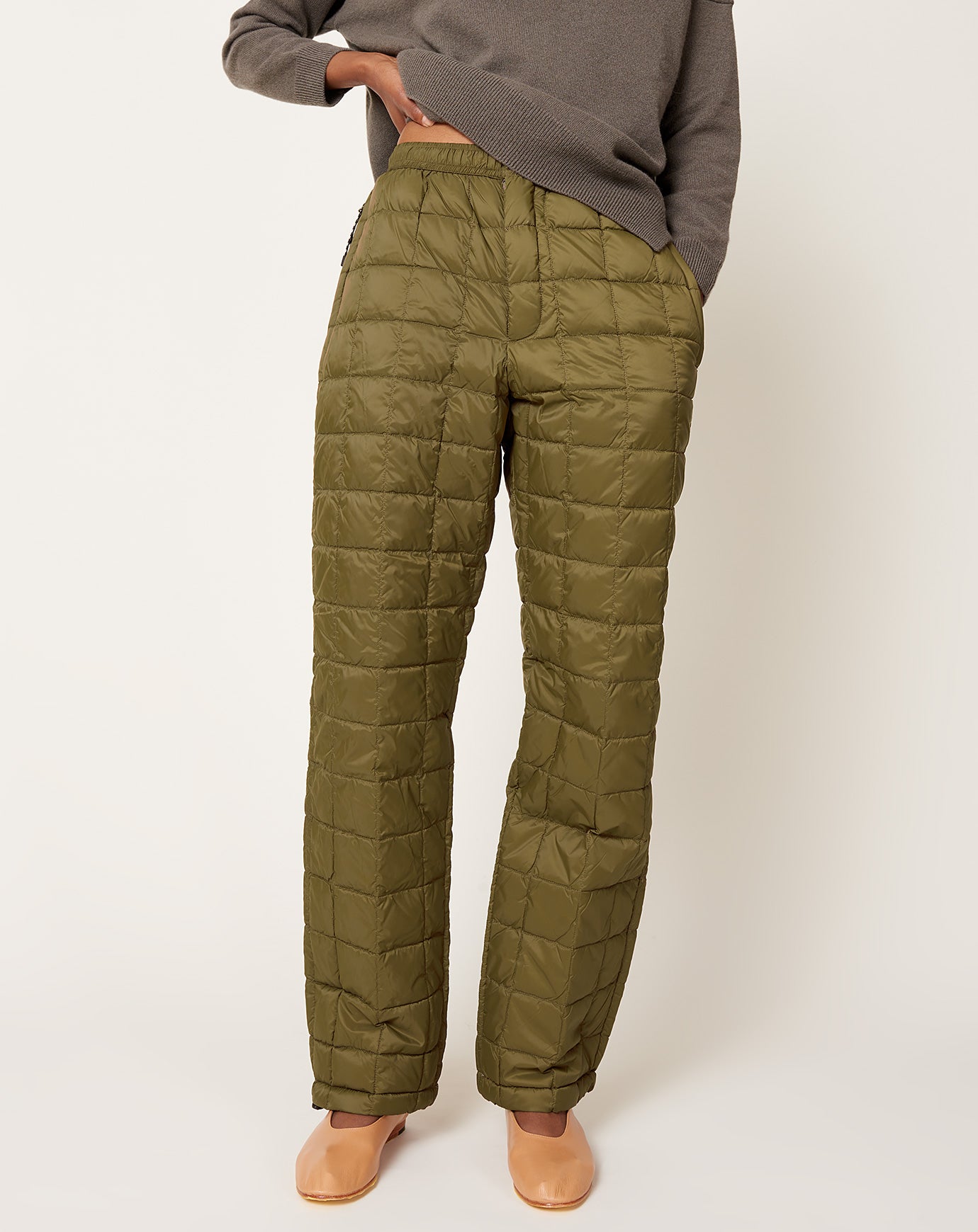 Taion Mountain Down Pants in Olive