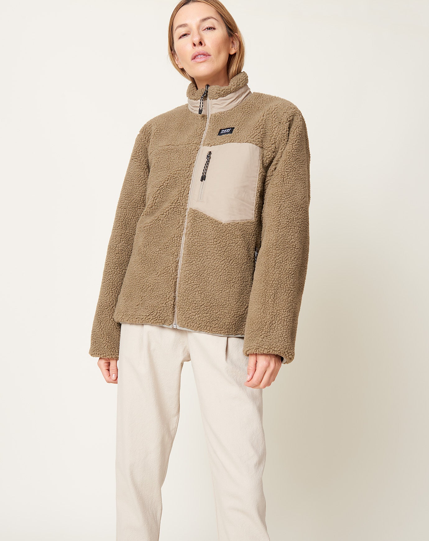 Mountain Down X BOA Reversible Jacket in Light Grey and Beige