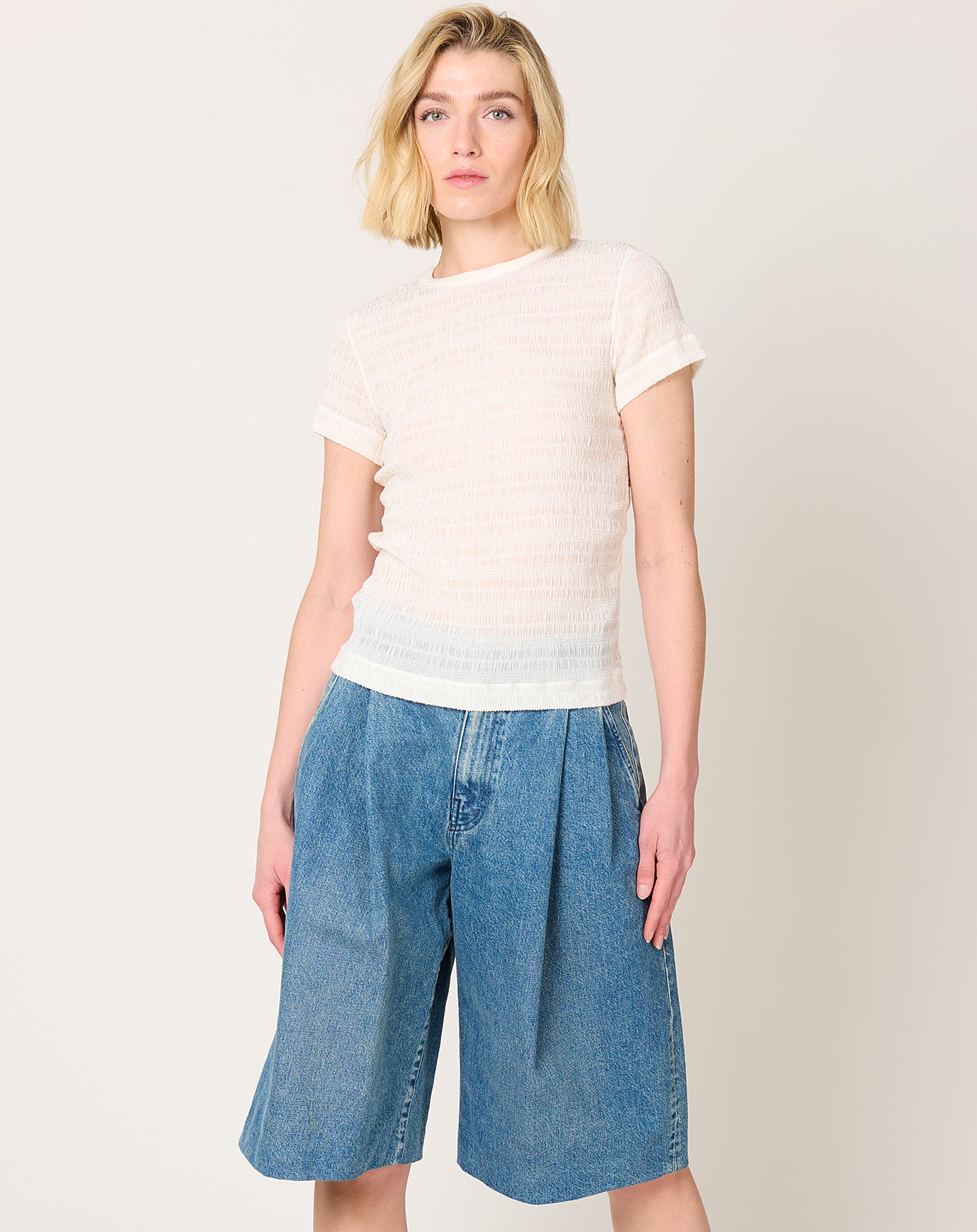 Tanaka Compact Tee in Off White
