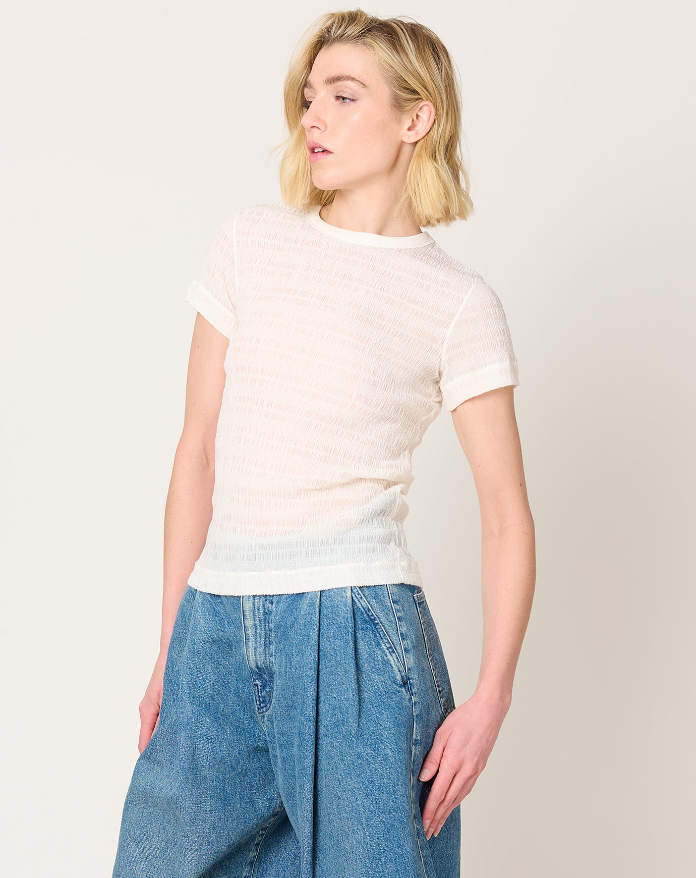 Tanaka Compact Tee in Off White