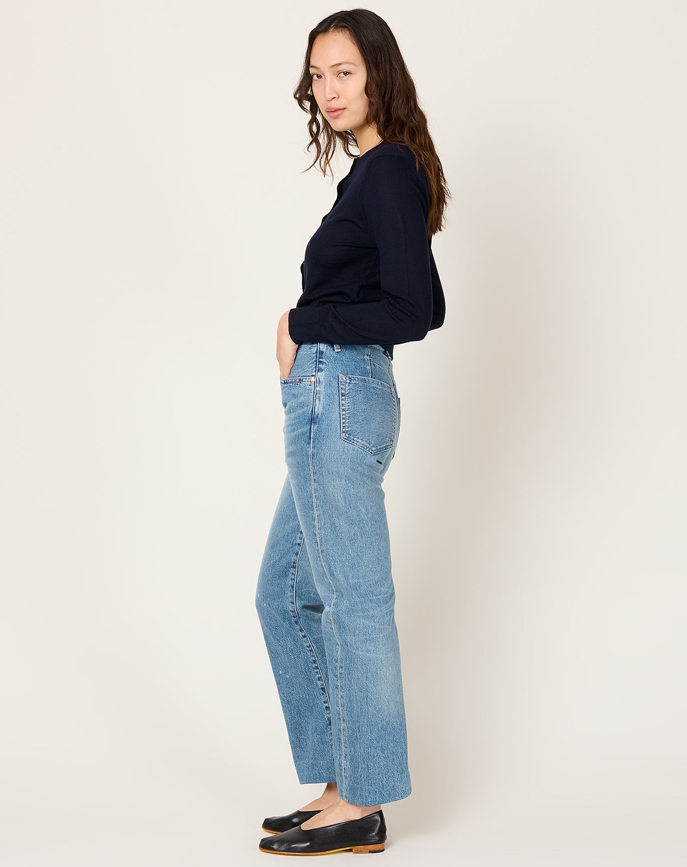Tanaka New Classic Jean Trousers in Bleached Blue