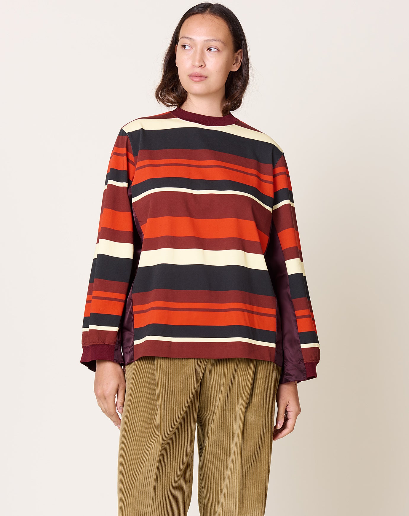 TOGA Archives Border Print Long Sleeve in Red