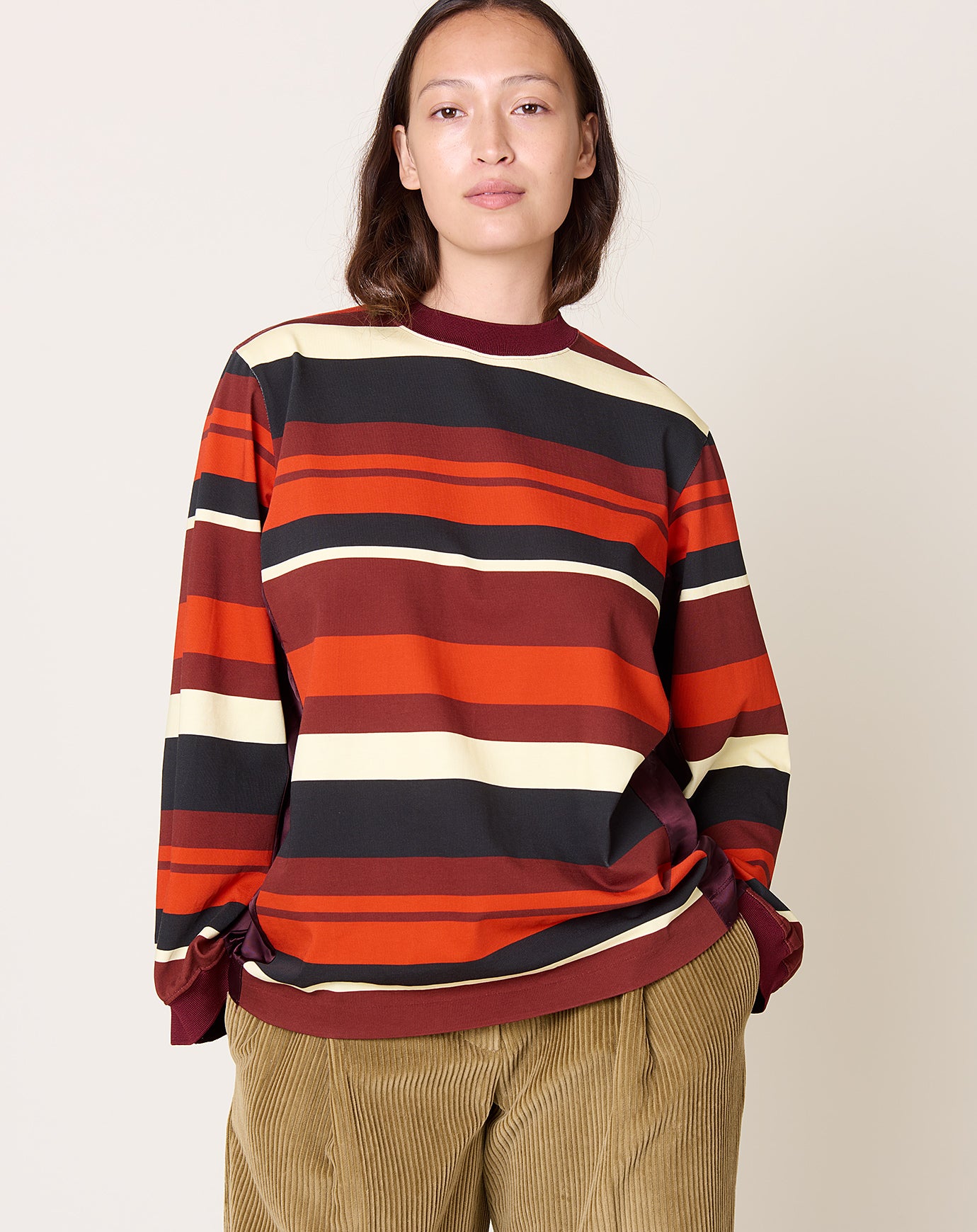 TOGA Archives Border Print Long Sleeve in Red