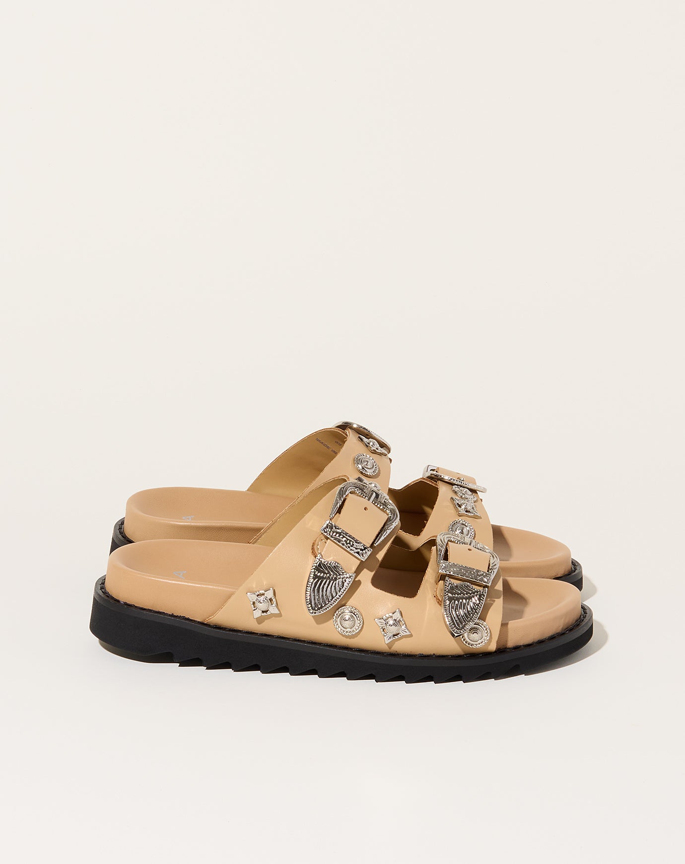 TOGA Archives Buckle Sandals in Beige