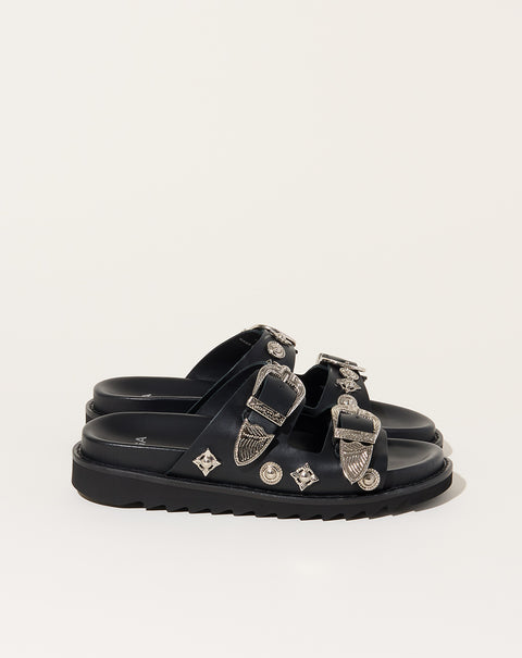 Buckle Sandals in Black | TOGA Archives | Covet + Lou  display picture 3