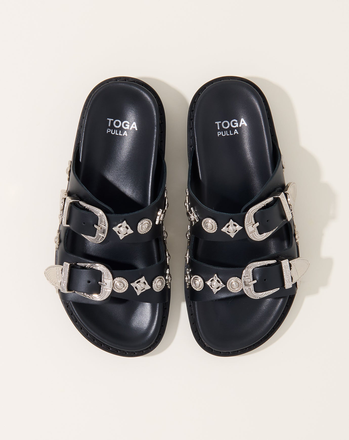 TOGA Archives Buckle Sandals in Black