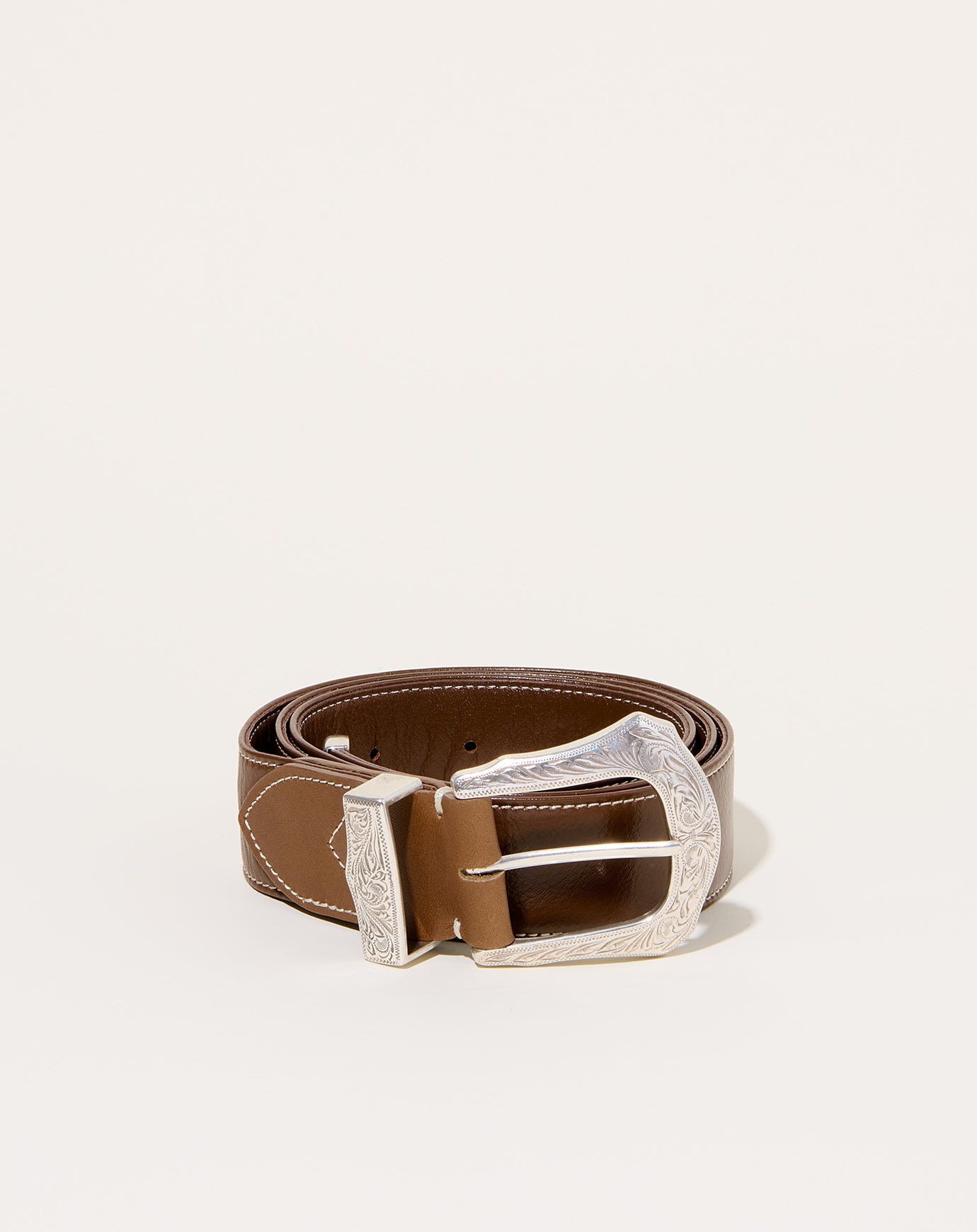 TOGA Archives Buckle Wide Belt in Brown