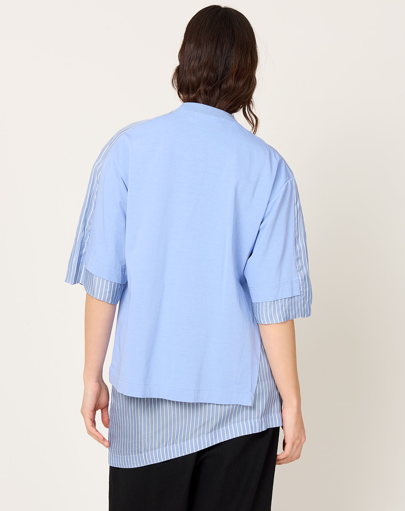 TOGA Archives Cotton Jersey T-Shirt in Light Blue