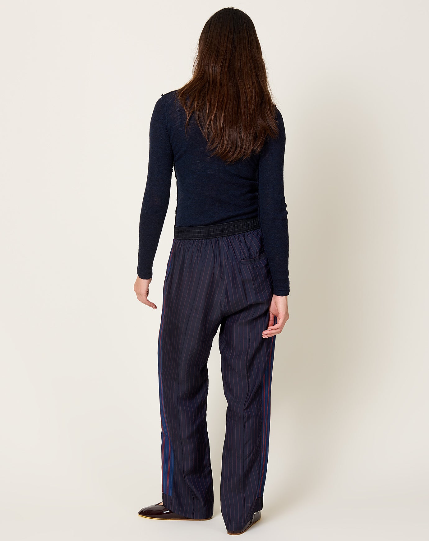TOGA Archives Cupra Stripe Pant in Navy