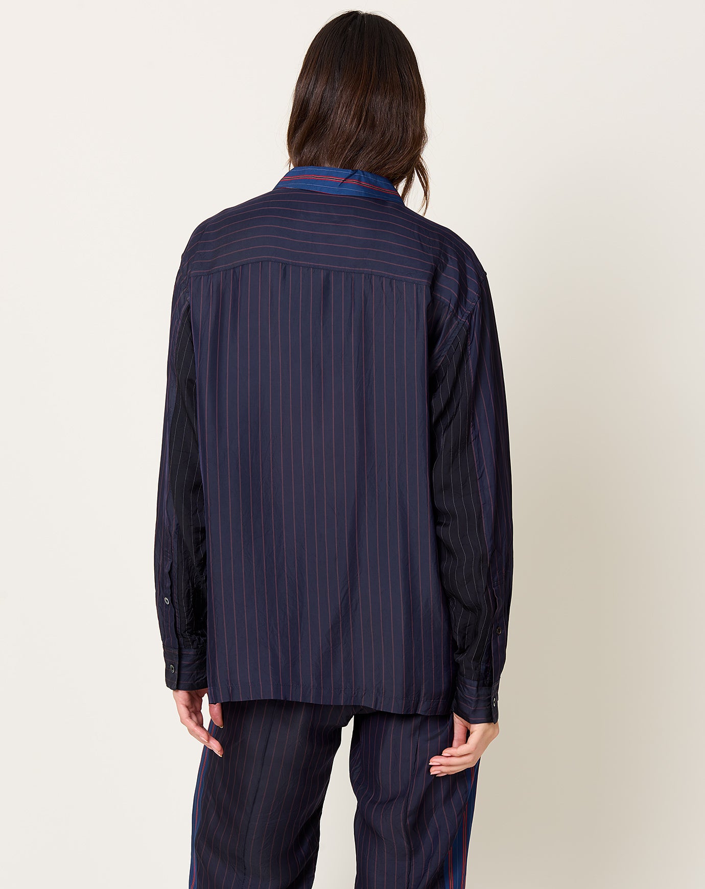 TOGA Archives Cupra Stripe Shirt in Navy