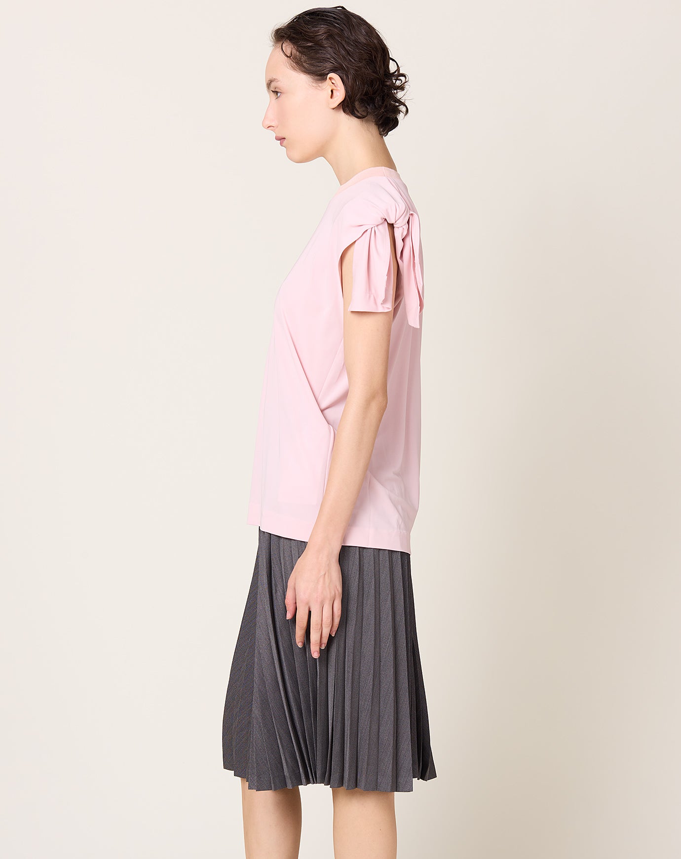 TOGA Archives High Twist Smooth Jersey Top in Pink