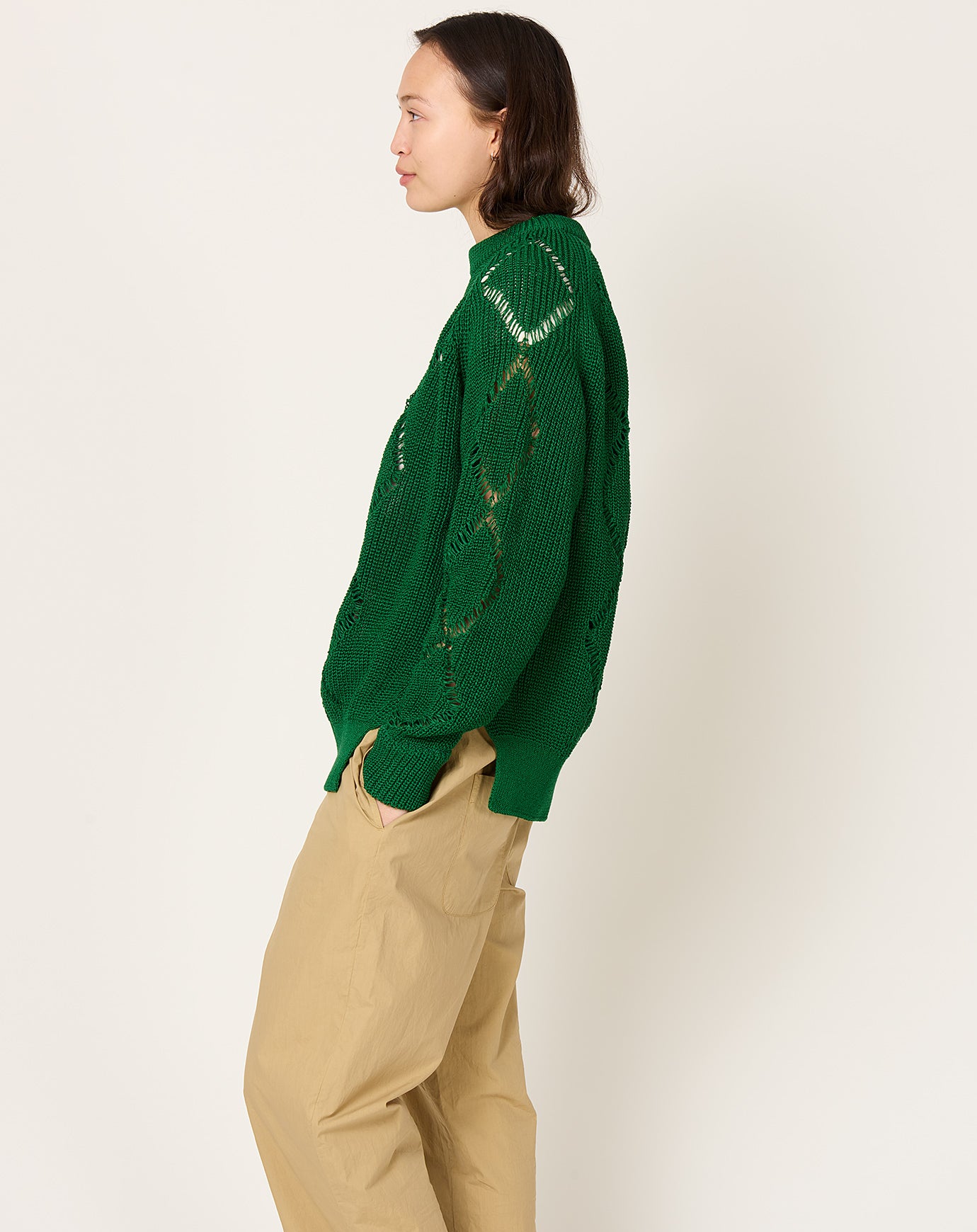 TOGA Archives Motif Knit Pullover in Green