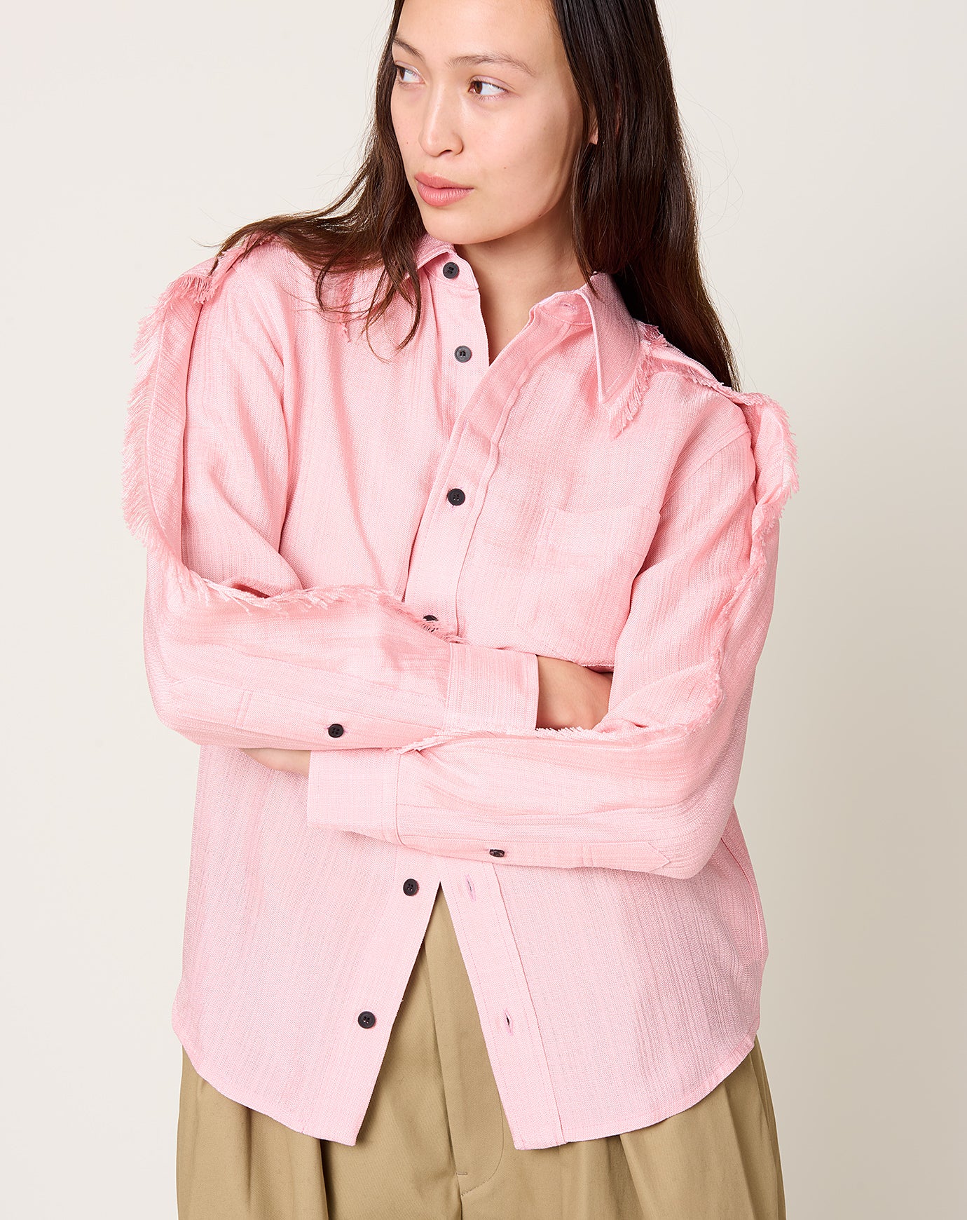 TOGA Archives Plain Weave Shirt in Pink