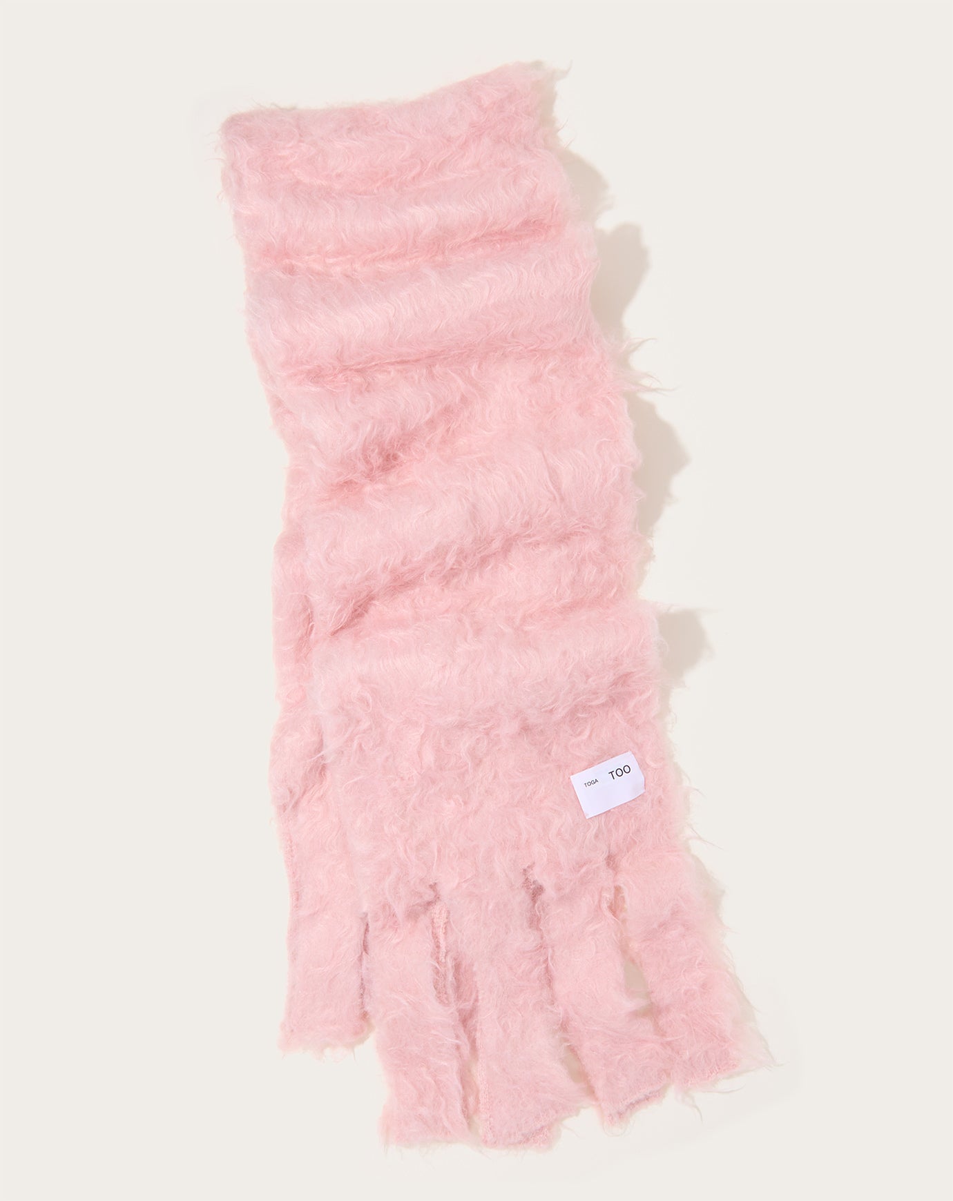TOGA Archives Shaggy Knit Stole in Pink