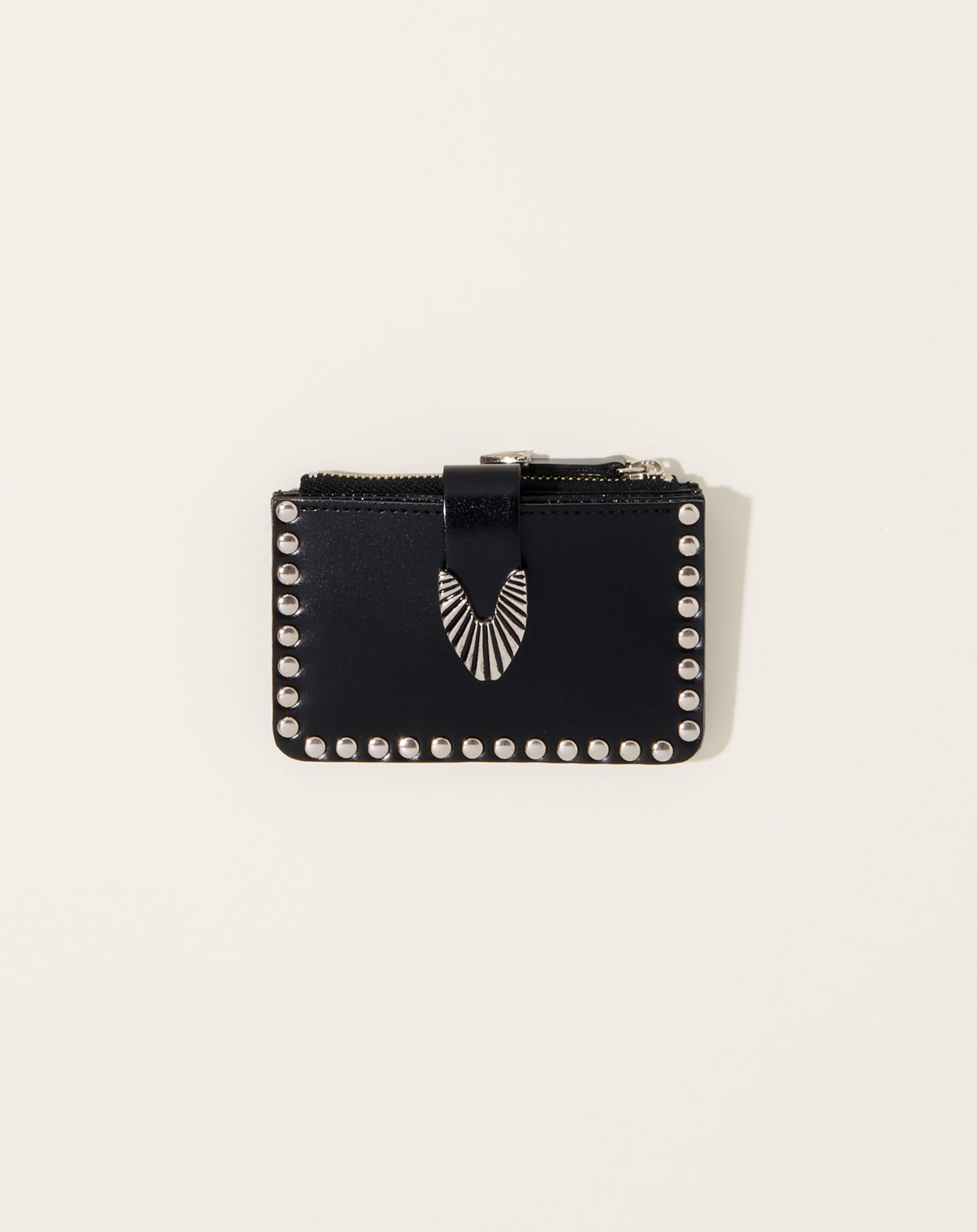 TOGA Archives Studs Leather Wallet in Black