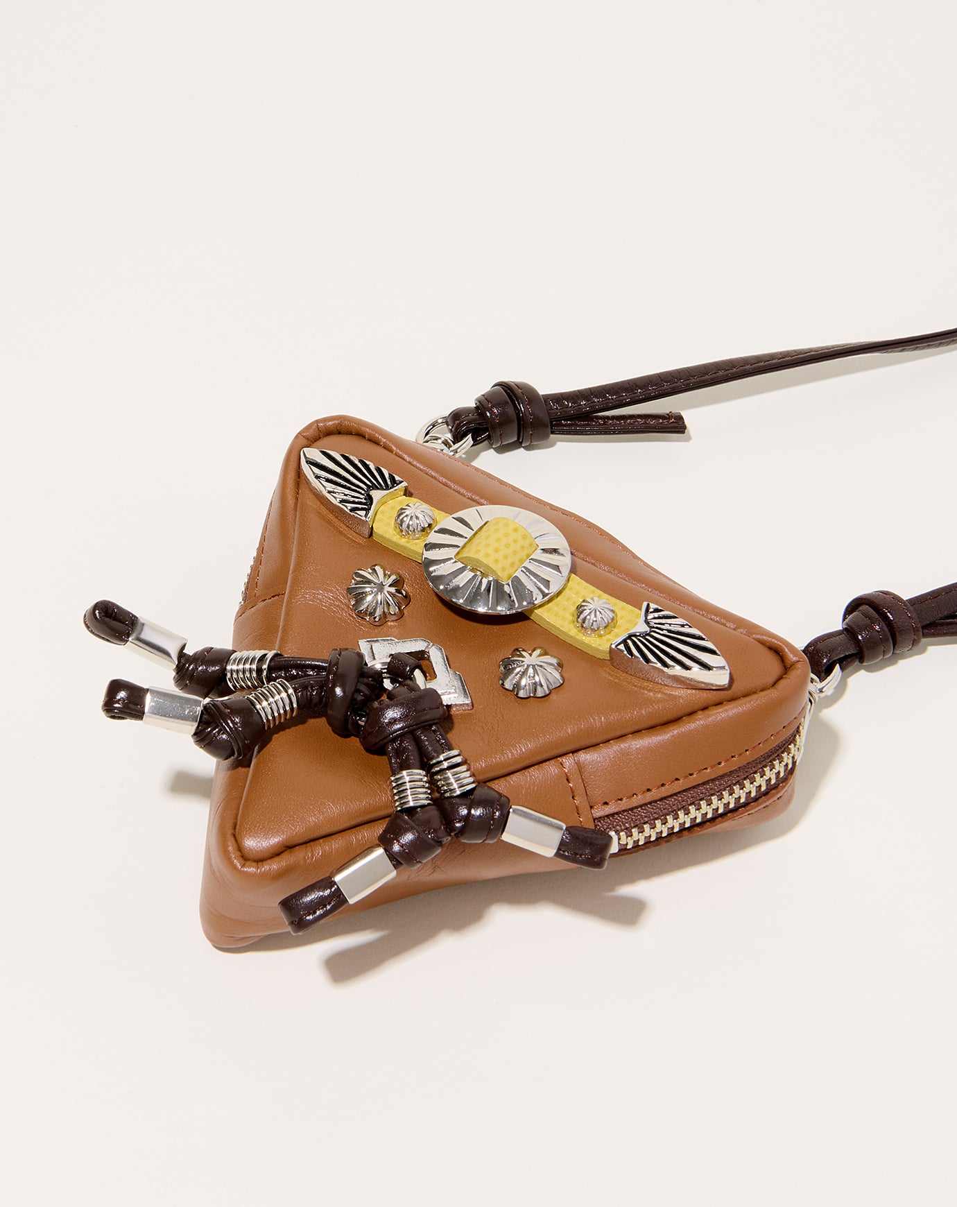 TOGA Archives Triangle Shoulder Pouch in Brown