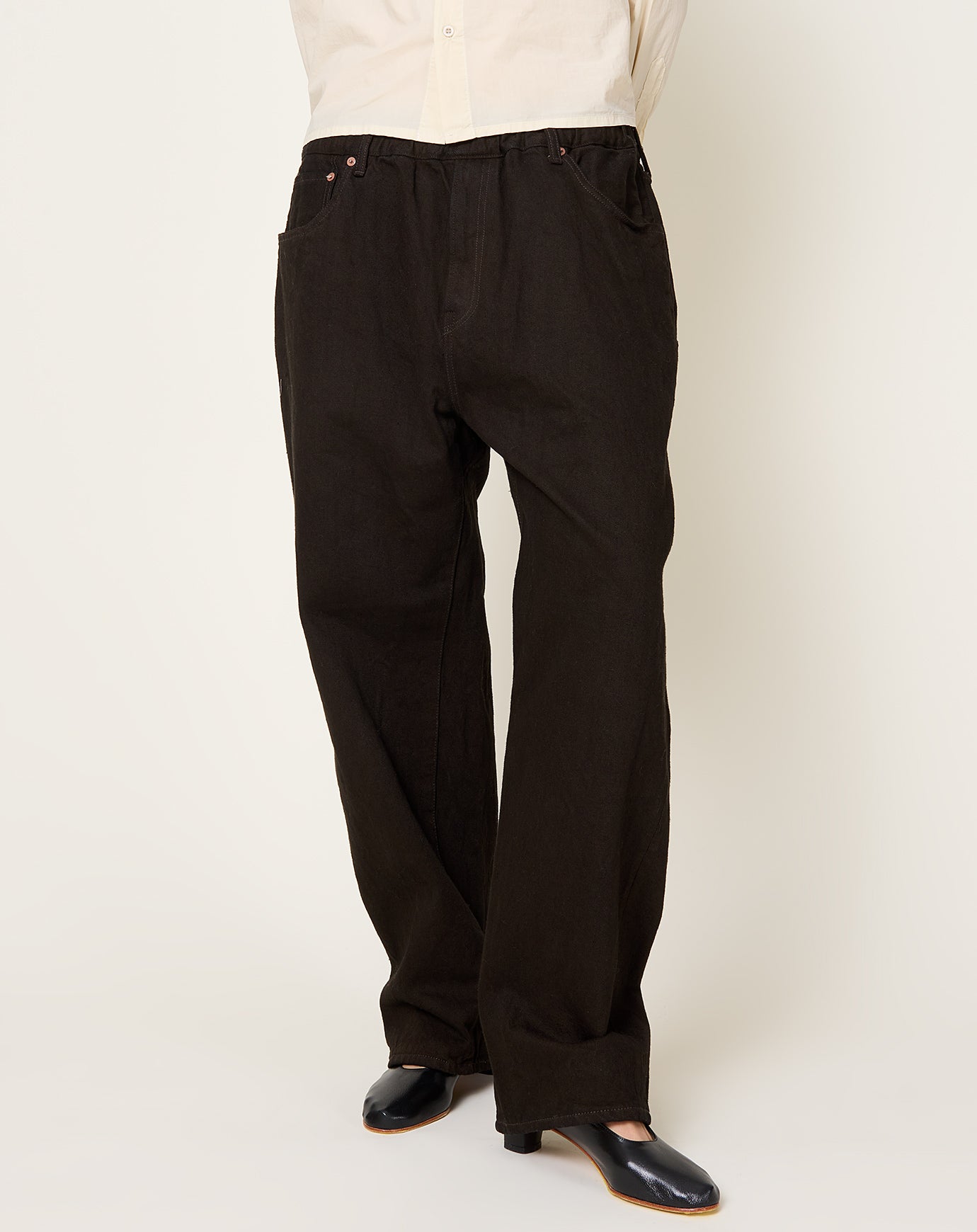 Yoko Sakamoto 5 Pocket Easy Pants in Kakishibu