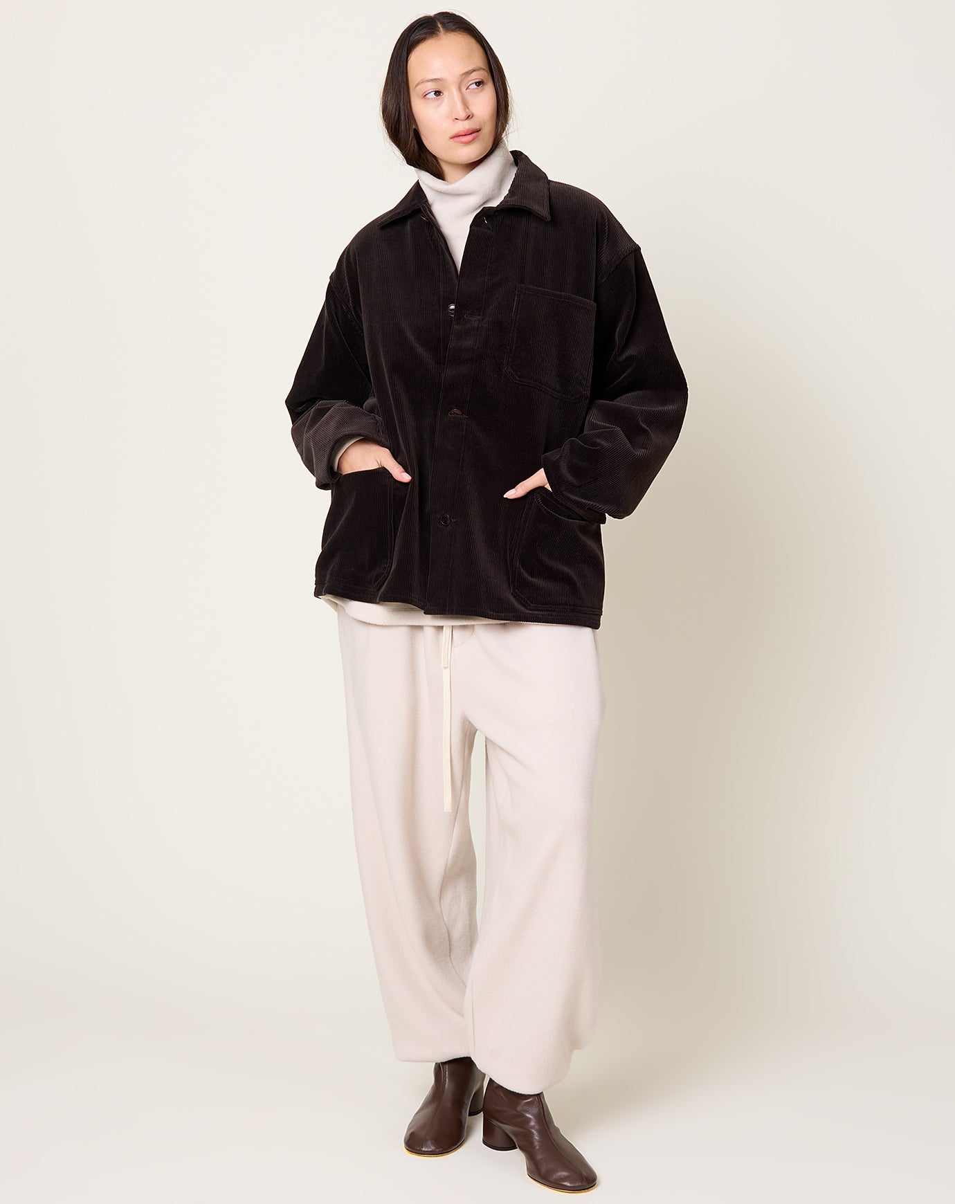 Yoko Sakamoto Corduroy Coverall in Brown