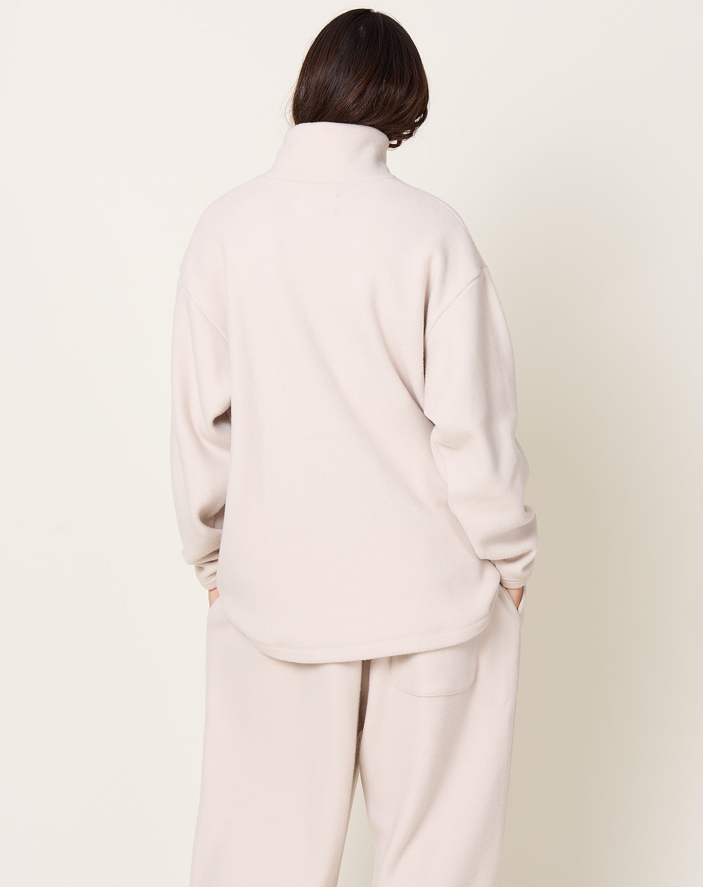 Yoko Sakamoto High Neck Pullover in Ecru
