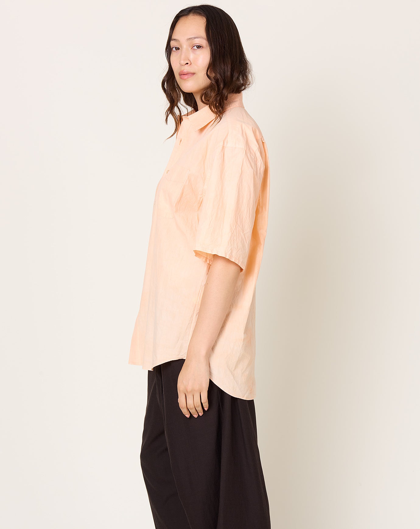 Yoko Sakamoto Regular Collar S/S Shirt in Vermillion