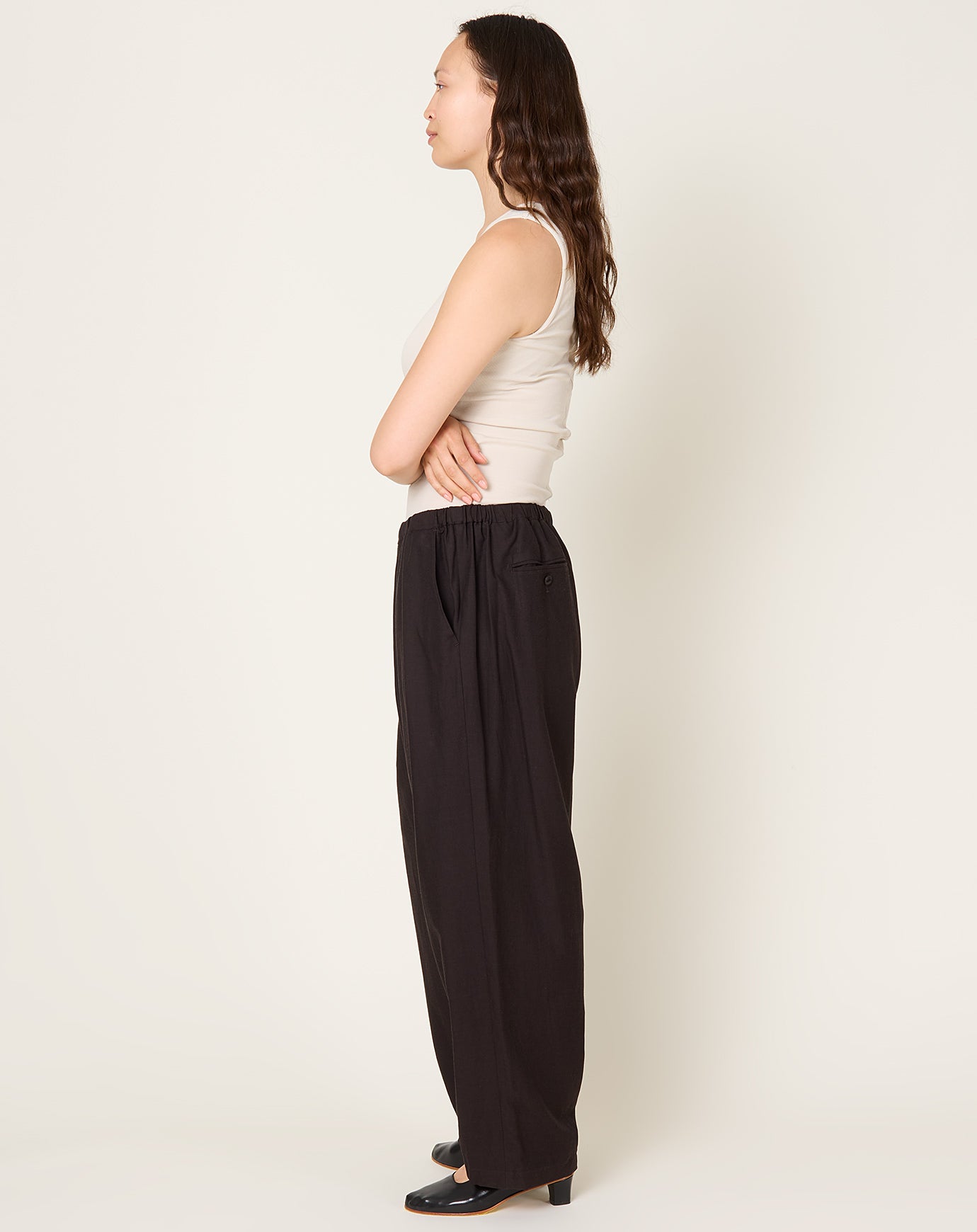 Yoko Sakamoto Relax Easy Pants in Brown