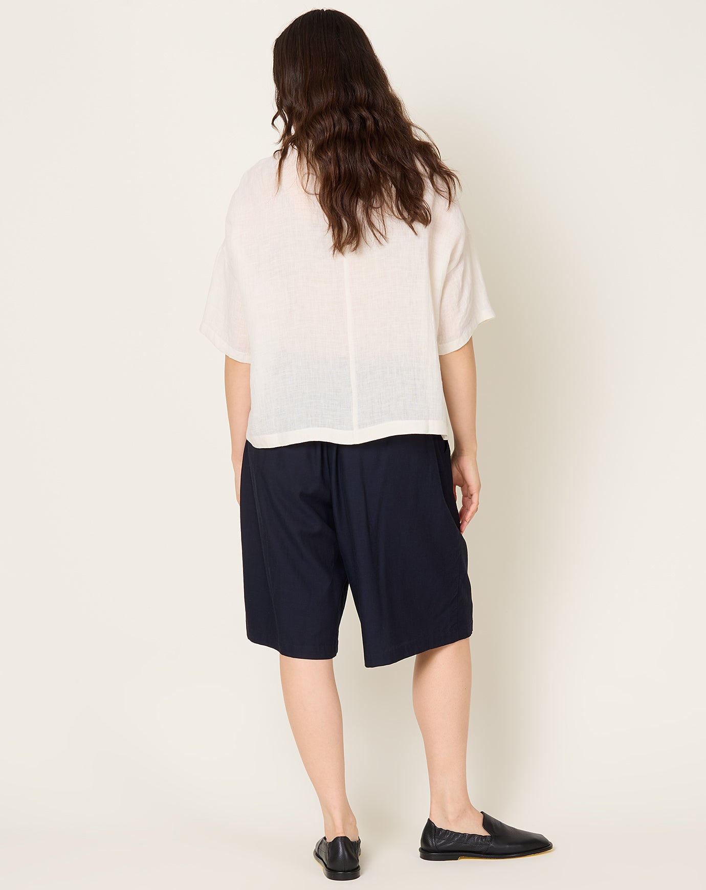 Yoko Sakamoto Relax Easy Shorts in Navy
