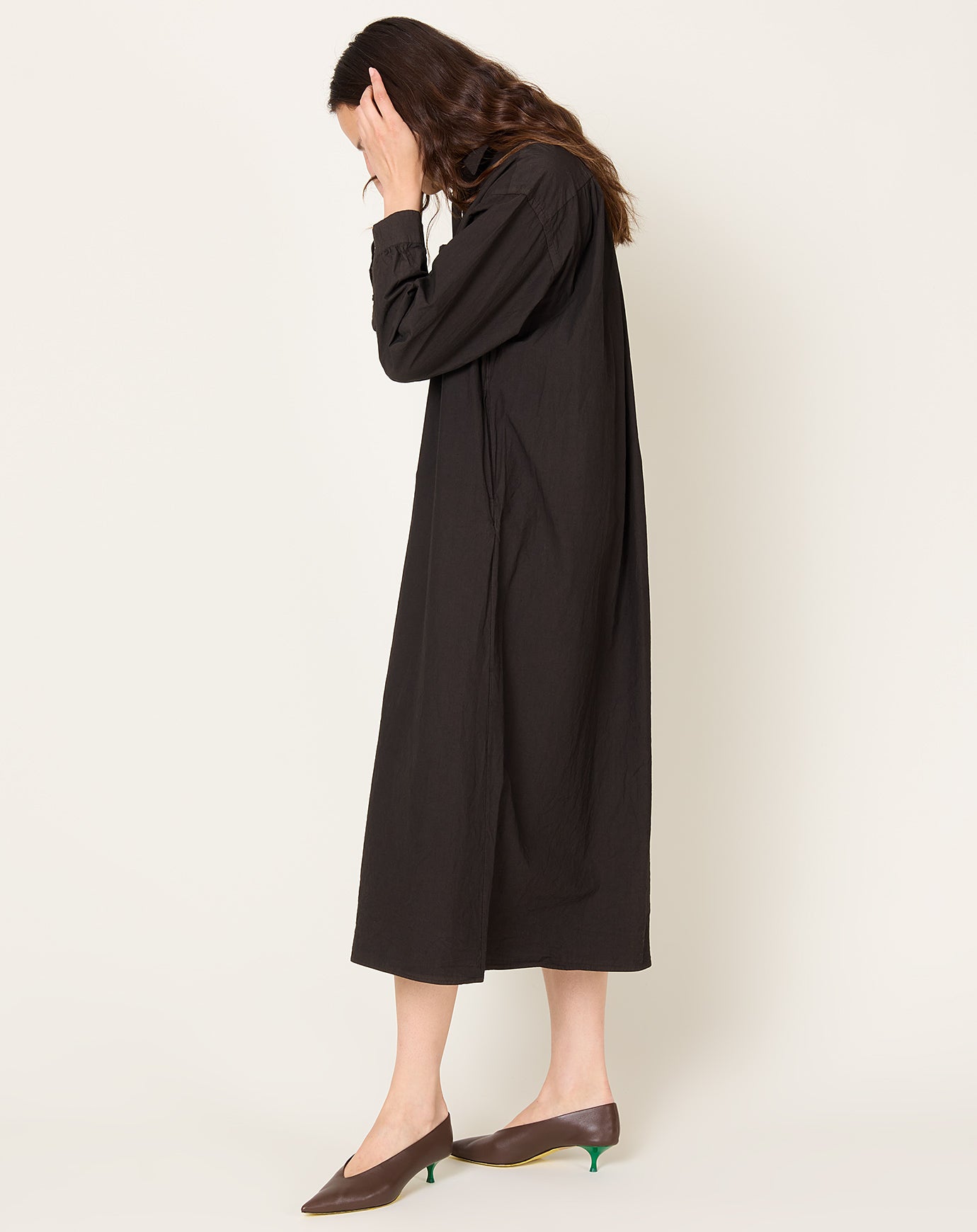 Yoko Sakamoto Shirt Dress in Kakishibu