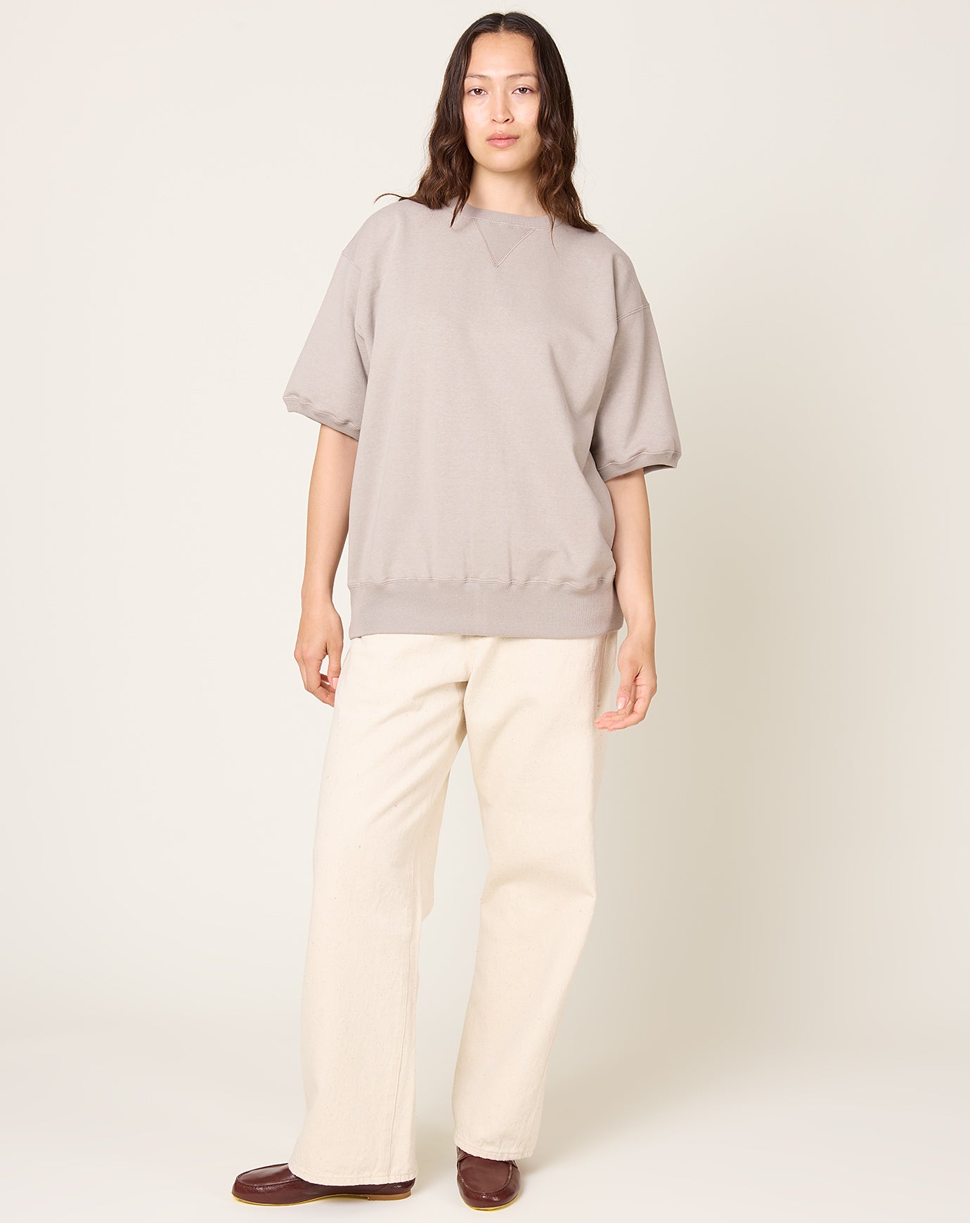 Yoko Sakamoto S/S Sweatshirt in Beige