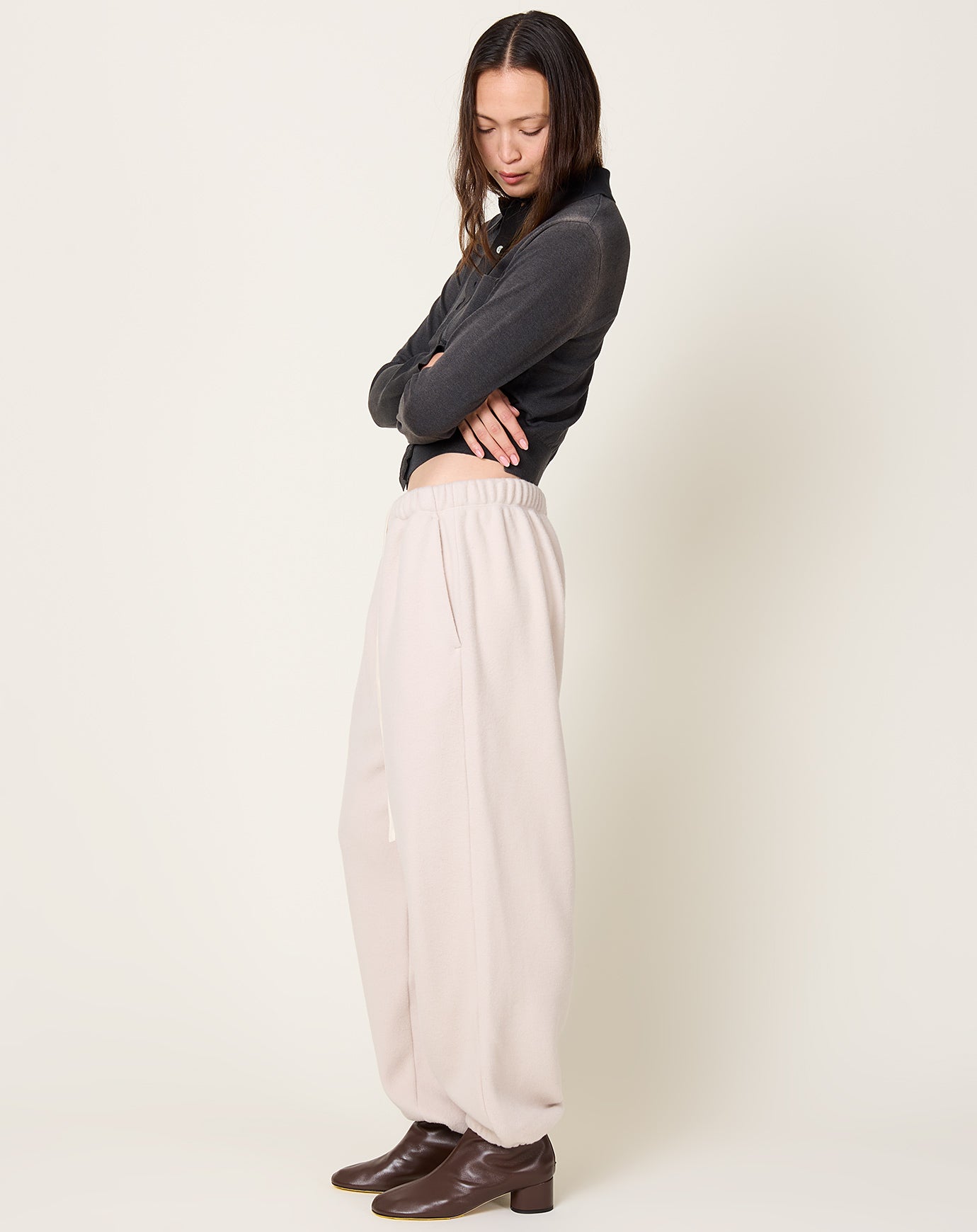 Yoko Sakamoto Track Pants in Ecru