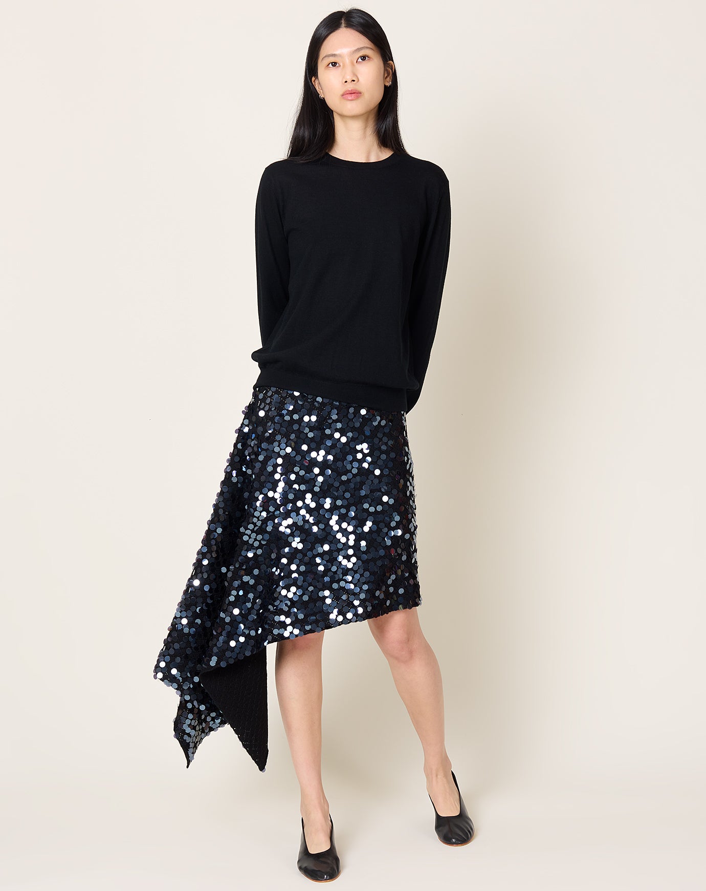 Zankov Delania Trapeze Skirt in Black