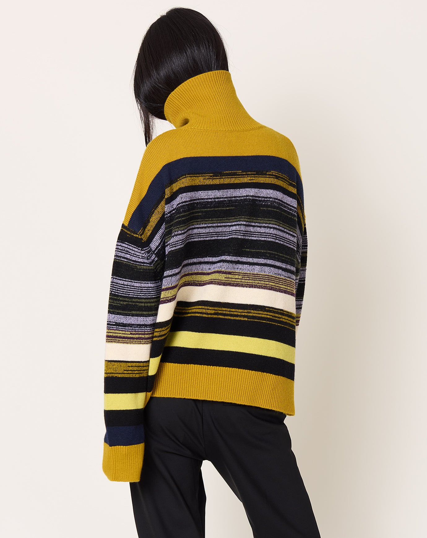 Zankov Junko Stripe Turtleneck in Honey