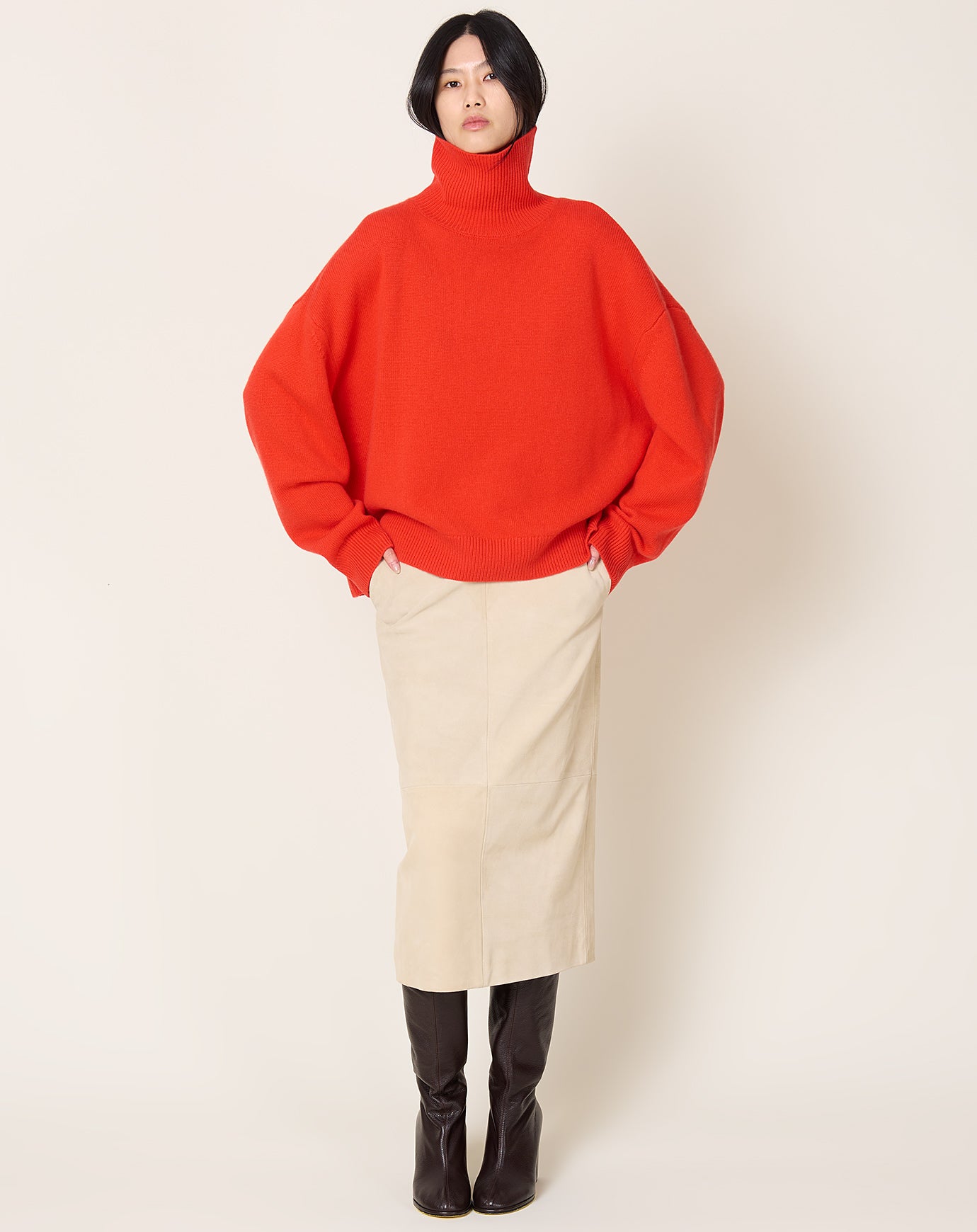 Zankov Junko Turtleneck in Poppy