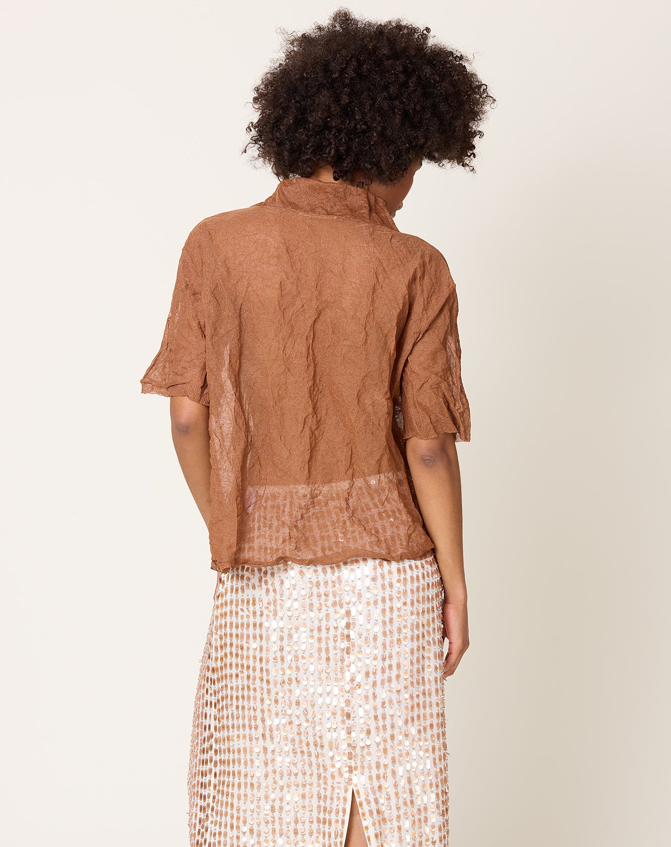 Zankov Luke Crinkle Polo in Tobacco