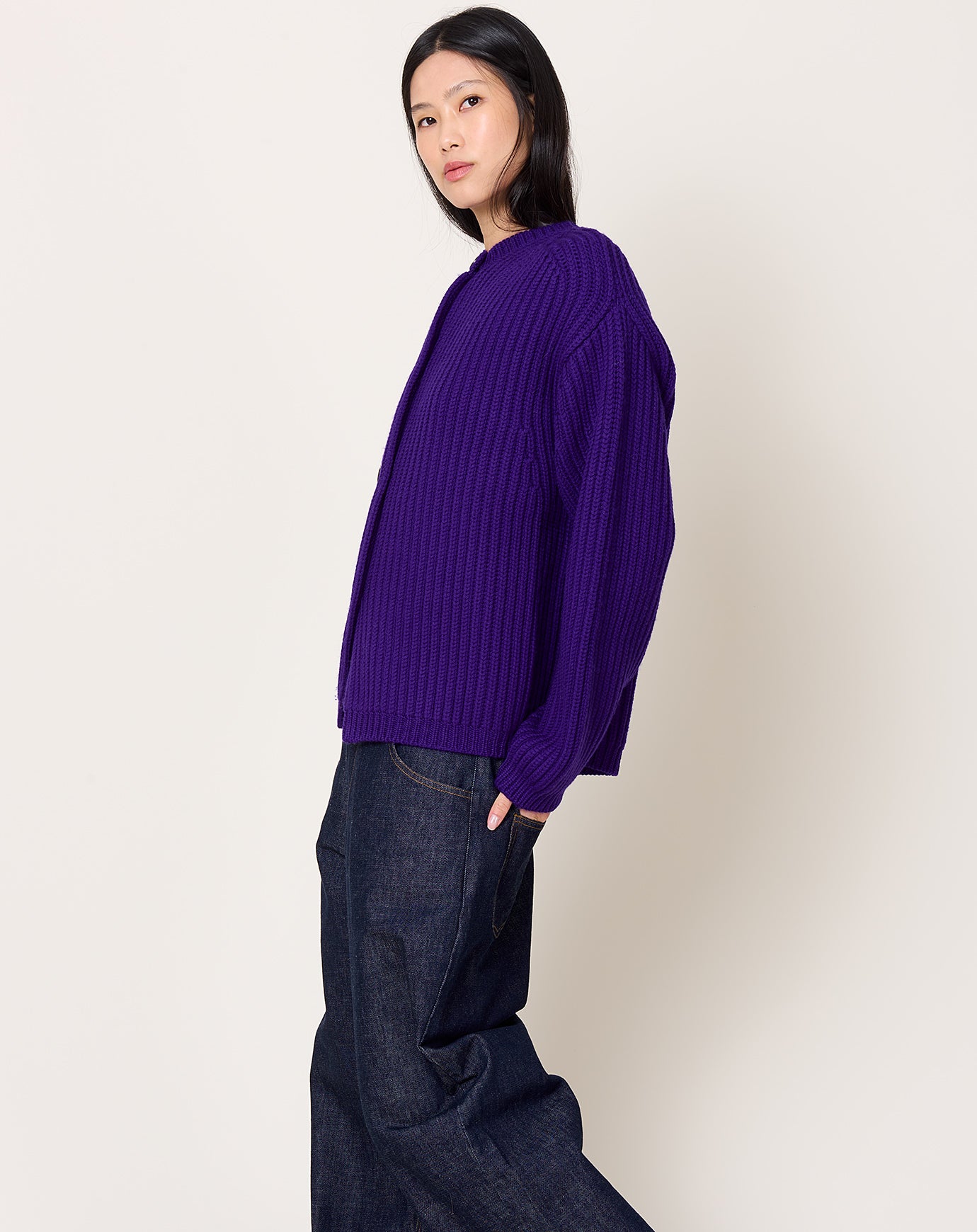 Zankov Masha Cardigan in Violet