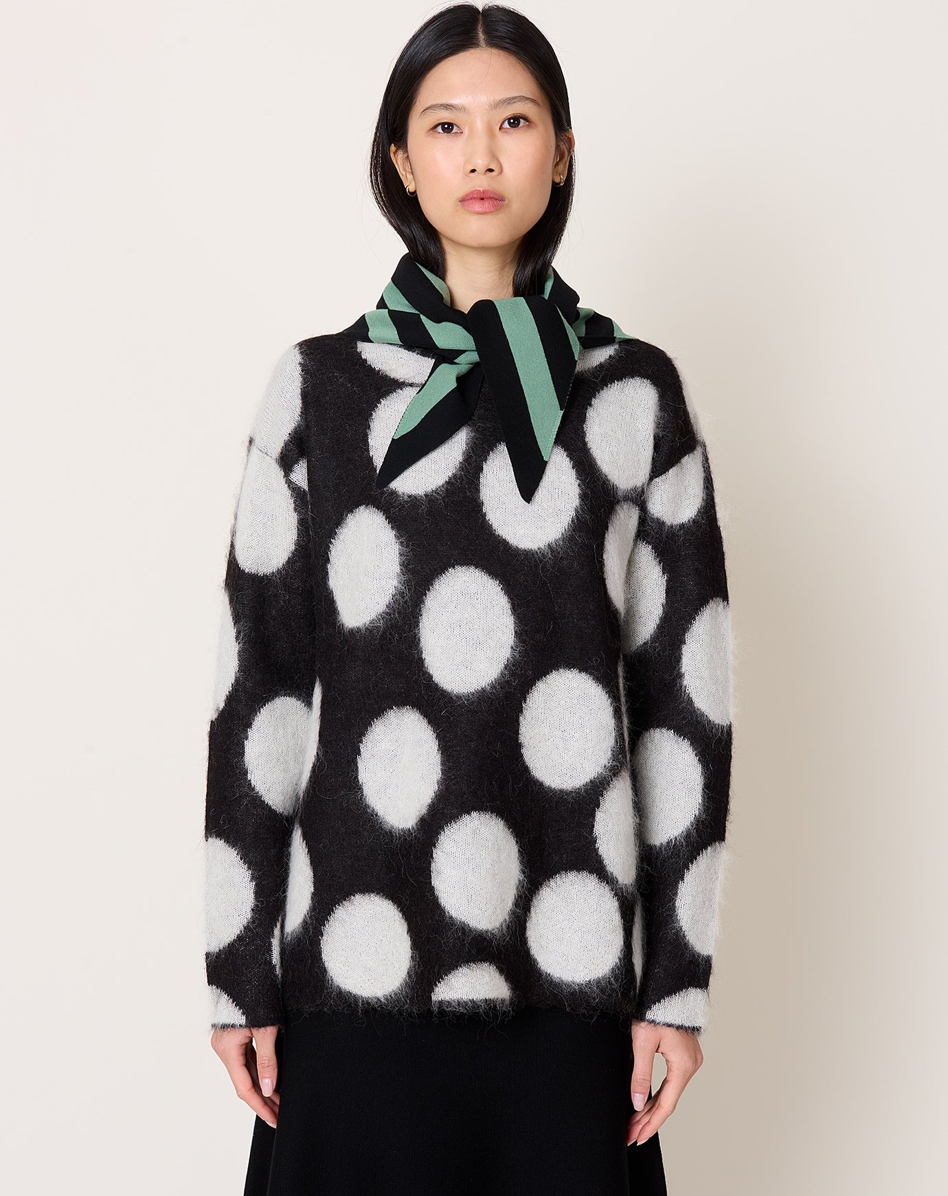 Zankov Timmy Scarf in Pistachio/Black