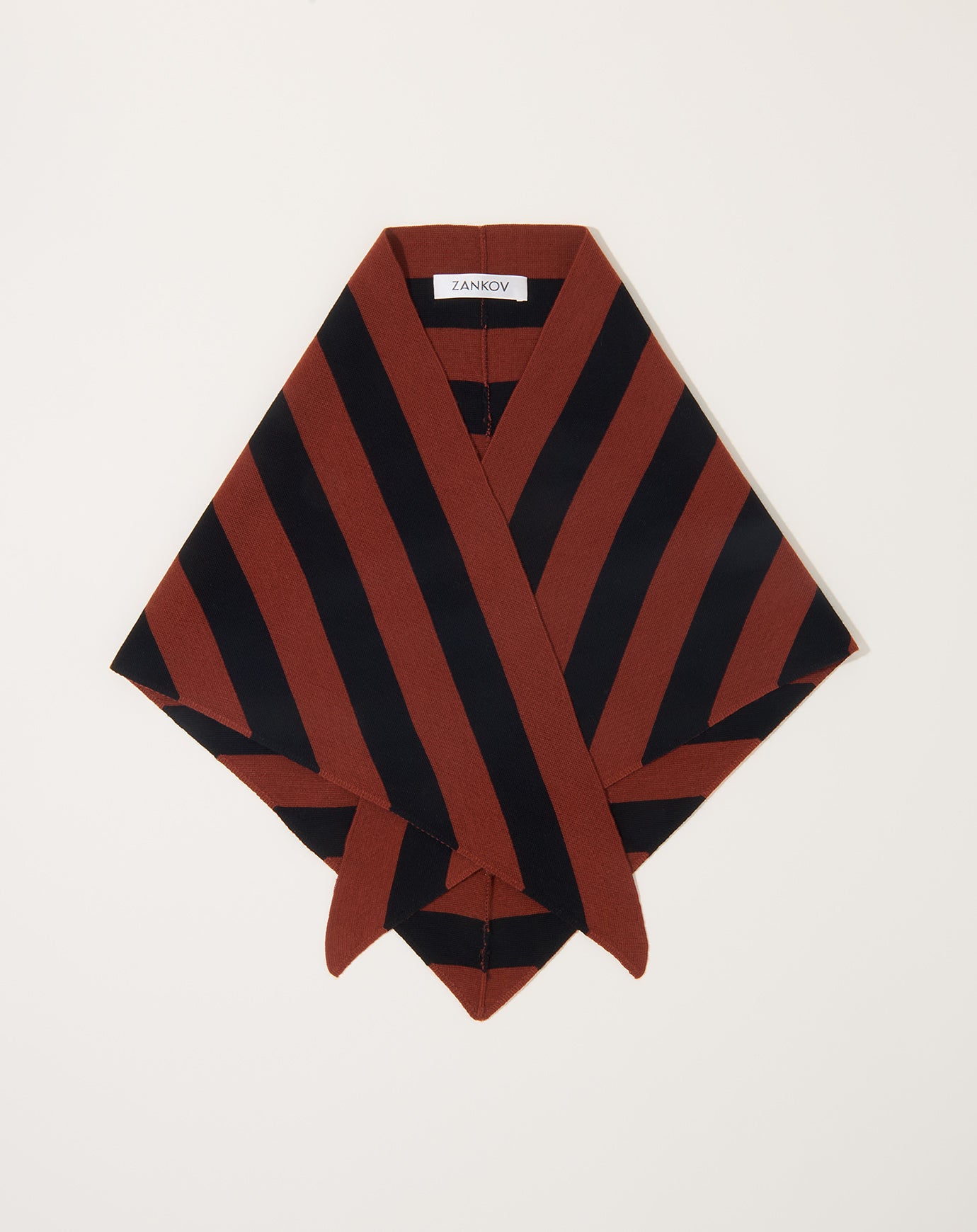 Zankov Timy Scarf in Suede/Black