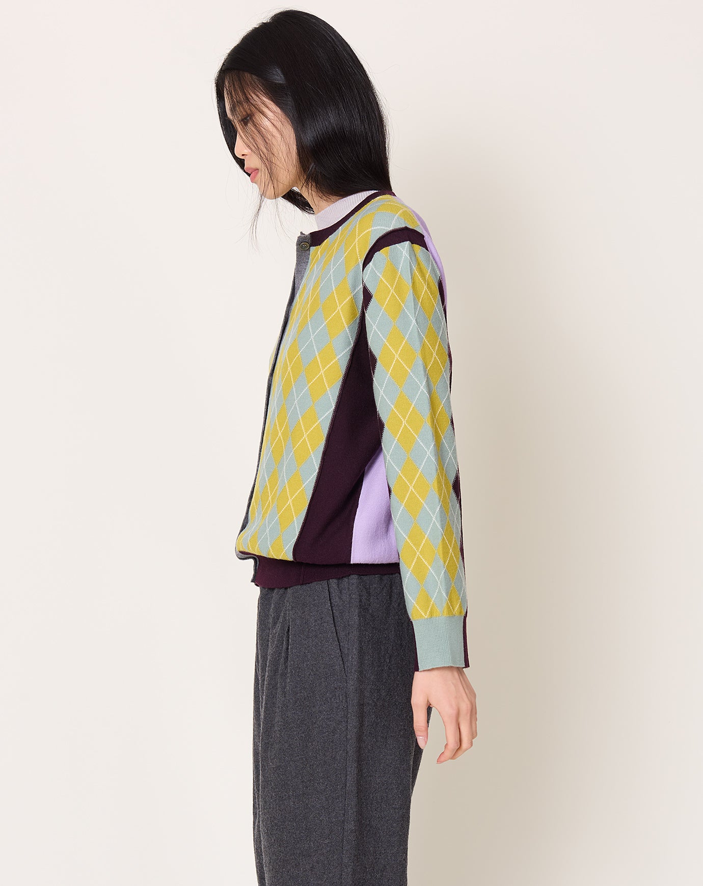 Zankov William Argyle Cardigan in Lemon